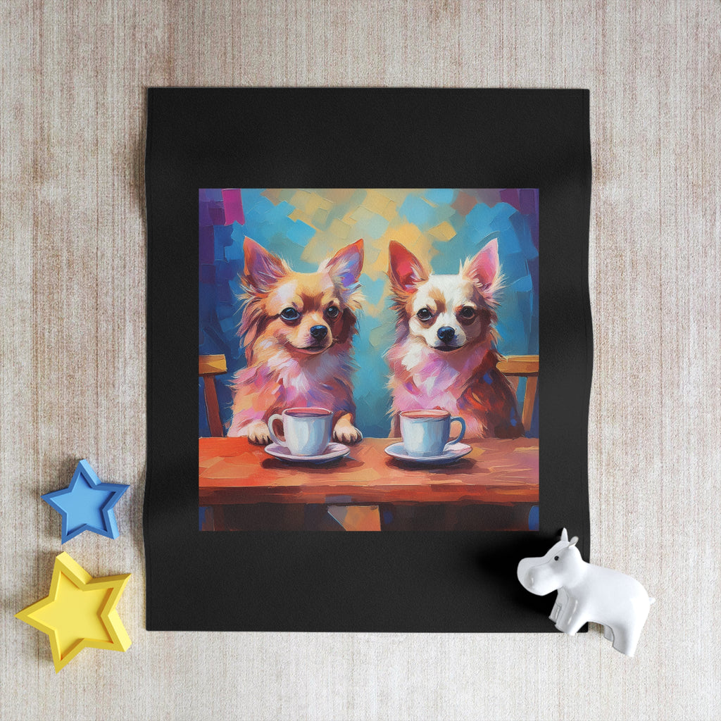 Cafe con Chihuahua Throw Blanket