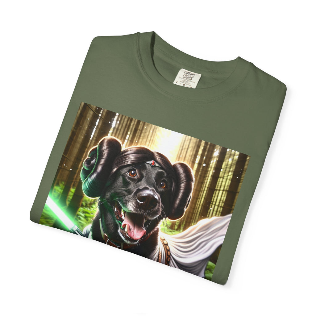 Black Lab Galaxy Princess Unisex Garment-Dyed T-shirt