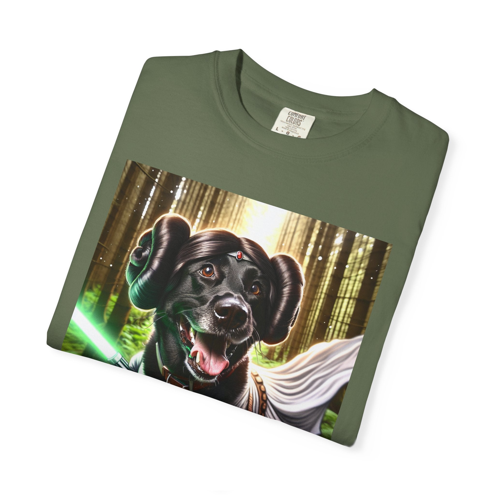 Black Lab Galaxy Princess Unisex Garment-Dyed T-shirt