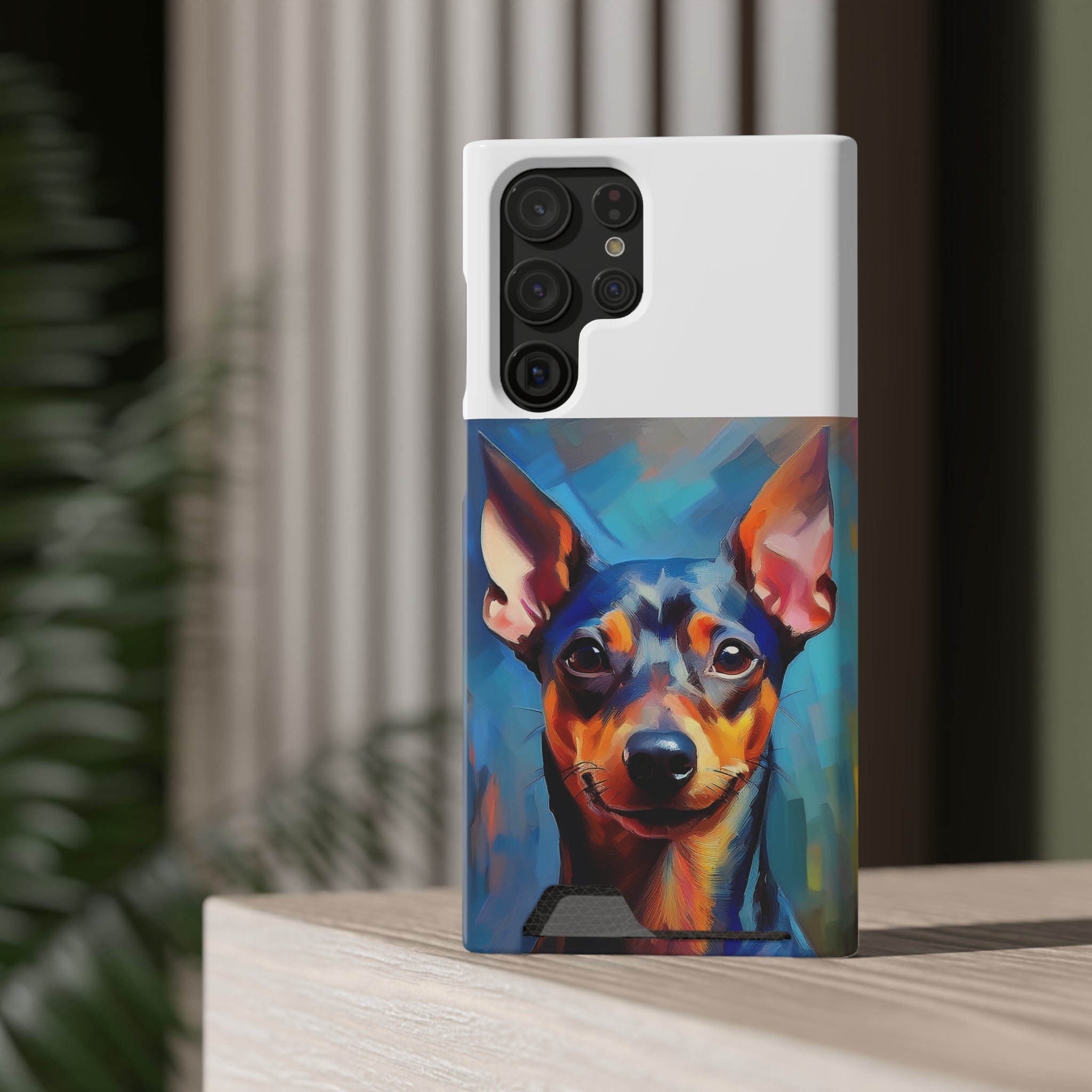 Miniature Pincher Phone Case with Card Holder