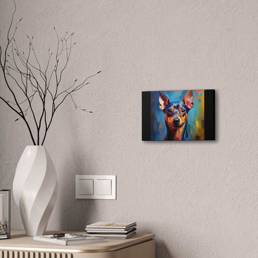 Miniature Pinscher Canvas Stretched, 0.75"