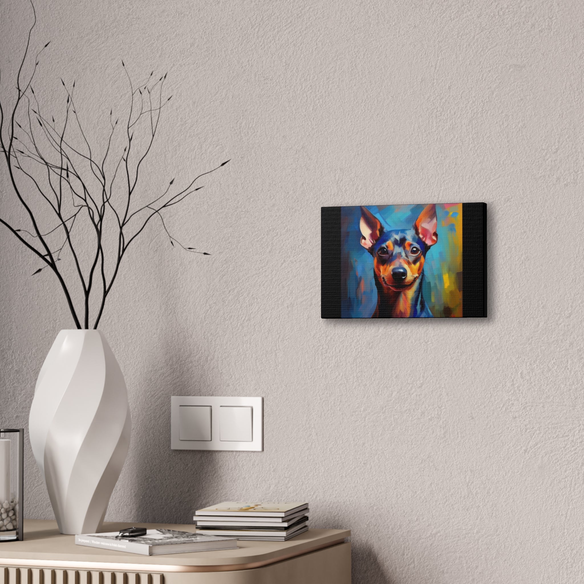 Miniature Pinscher Canvas Stretched, 0.75"