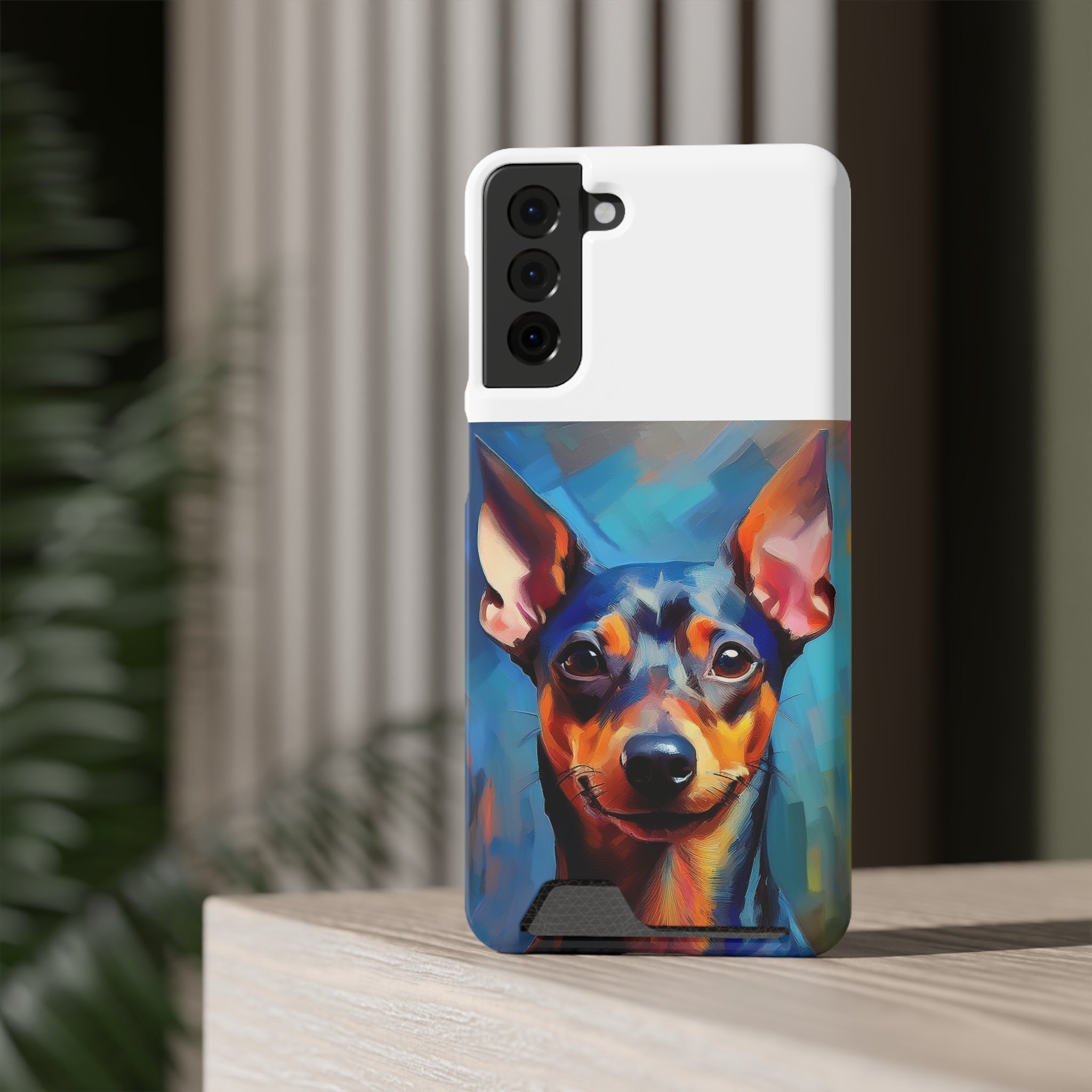 Miniature Pincher Phone Case with Card Holder