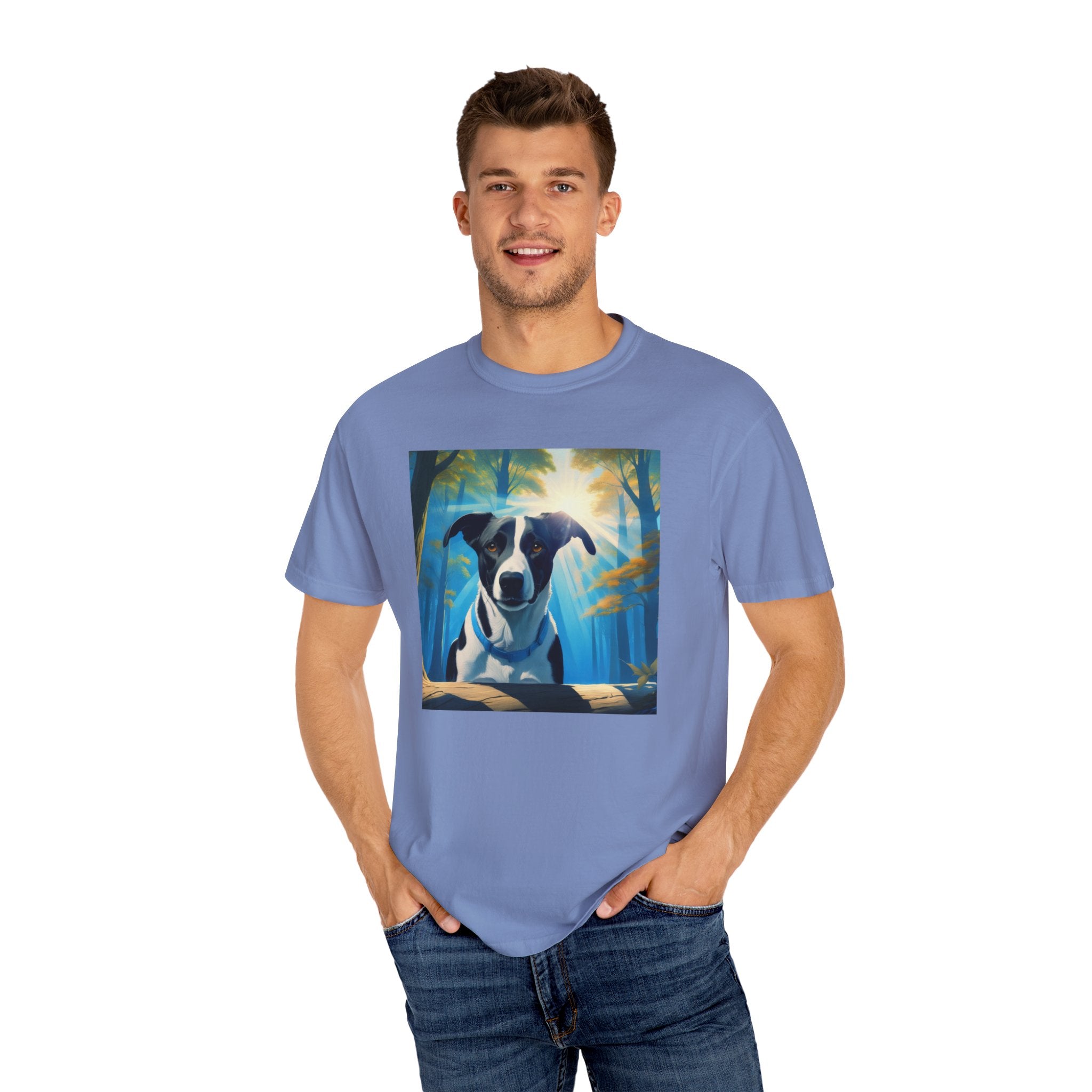 Coonhound Forest Unisex Garment-Dyed T-shirt