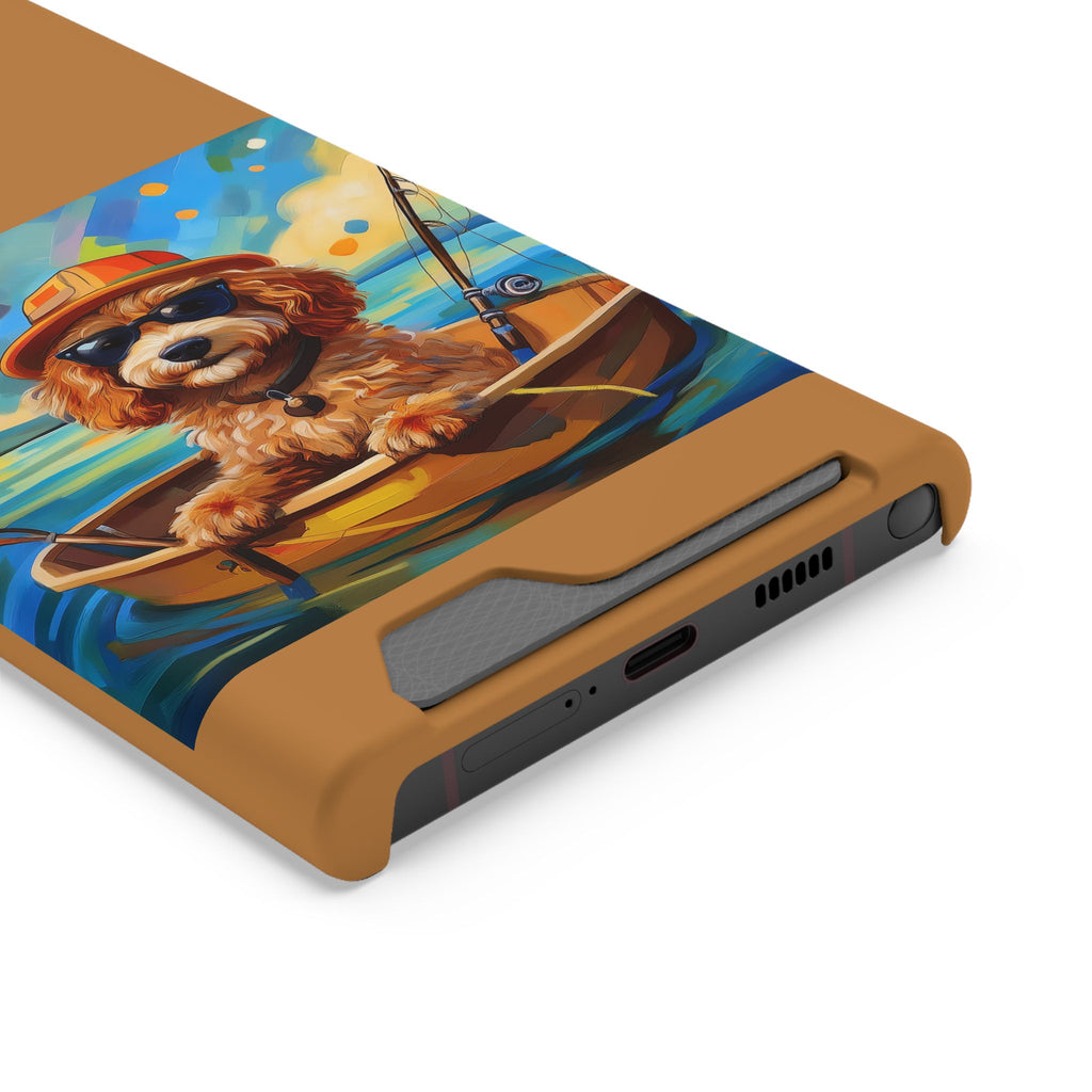 Doodle Fishing Phone Case with Card Holder
