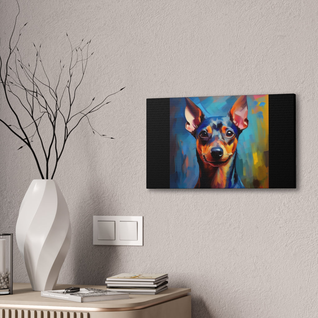 Miniature Pinscher Canvas Stretched, 0.75"