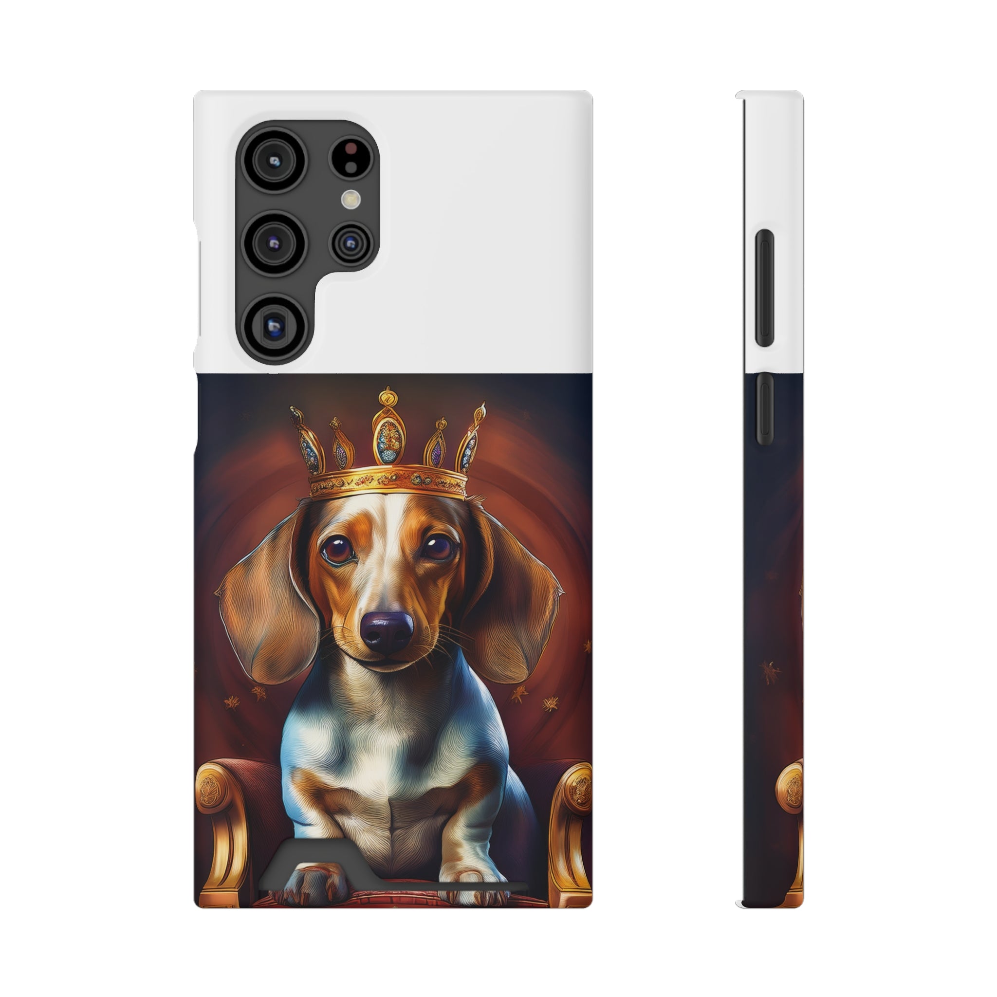 Dachshund Royal Phone Case with Card Holder