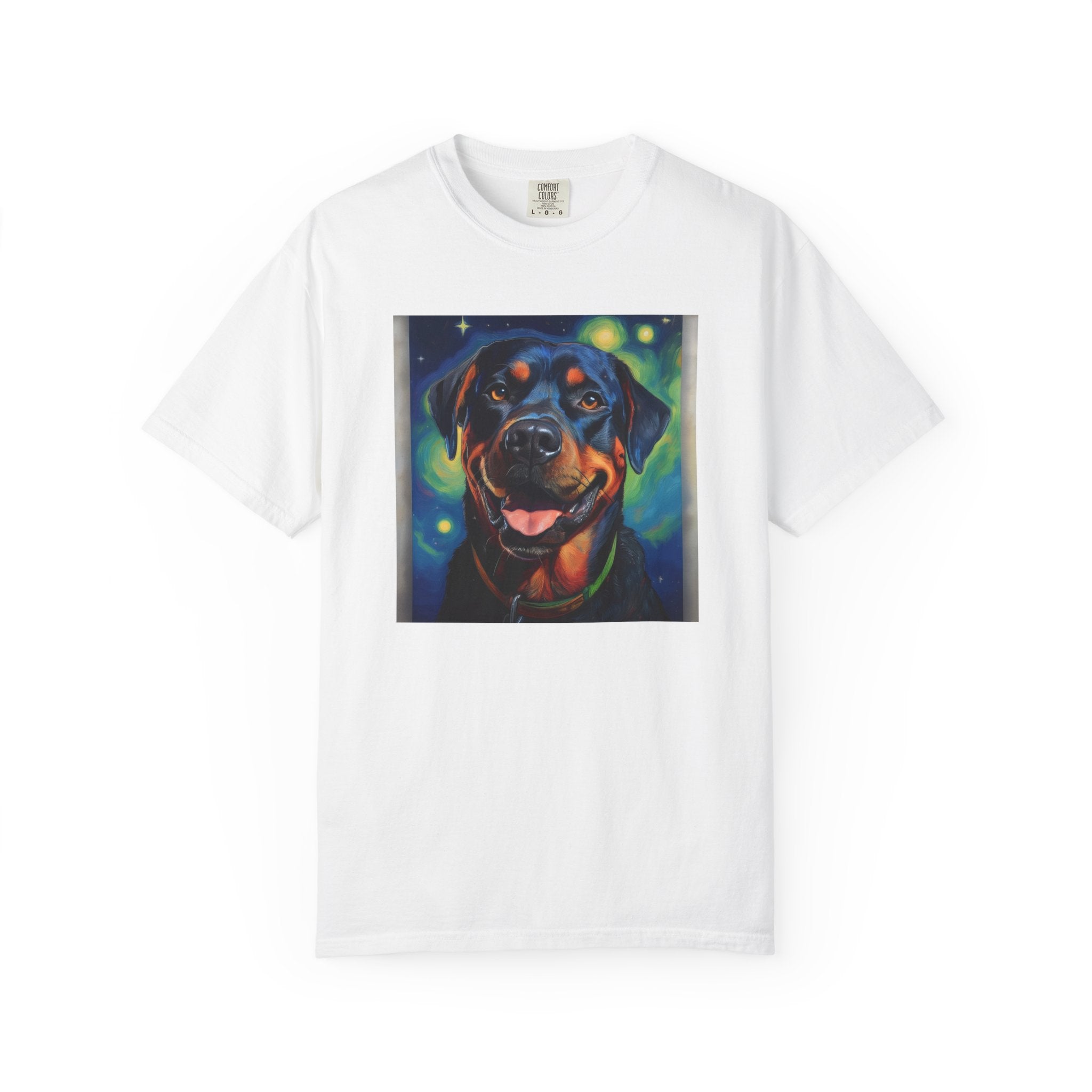 Rottweiler Stary Night Unisex Garment-Dyed T-shirt