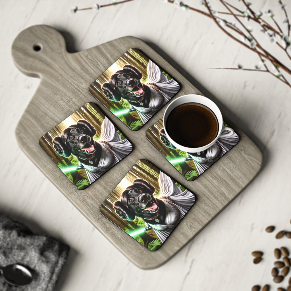 Black Lab Galaxy Princess Coasters
