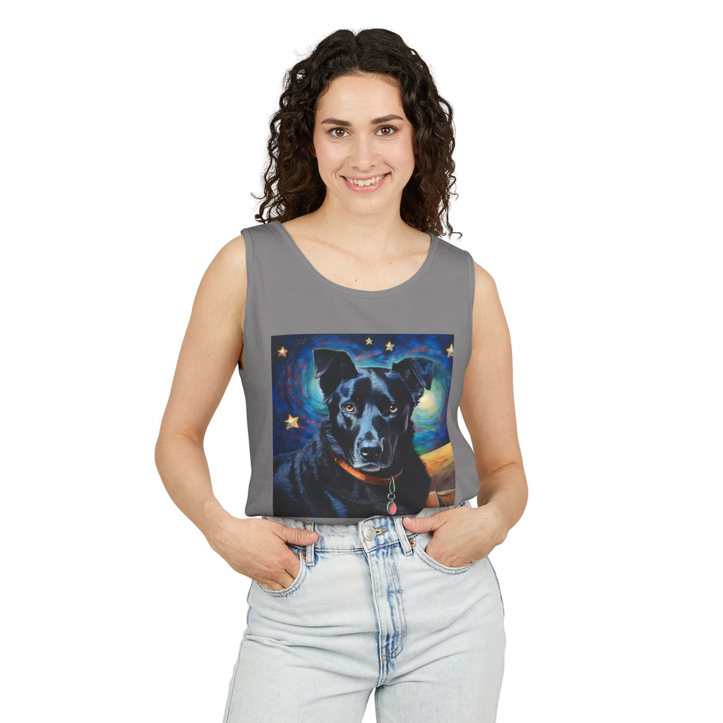 Black Shepherd Lab Stary Night Unisex Tank Top