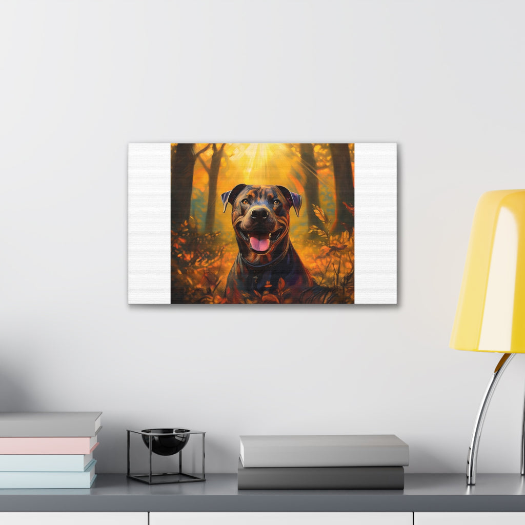Pit Bull Brindle Autumn Stretched, 0.75"