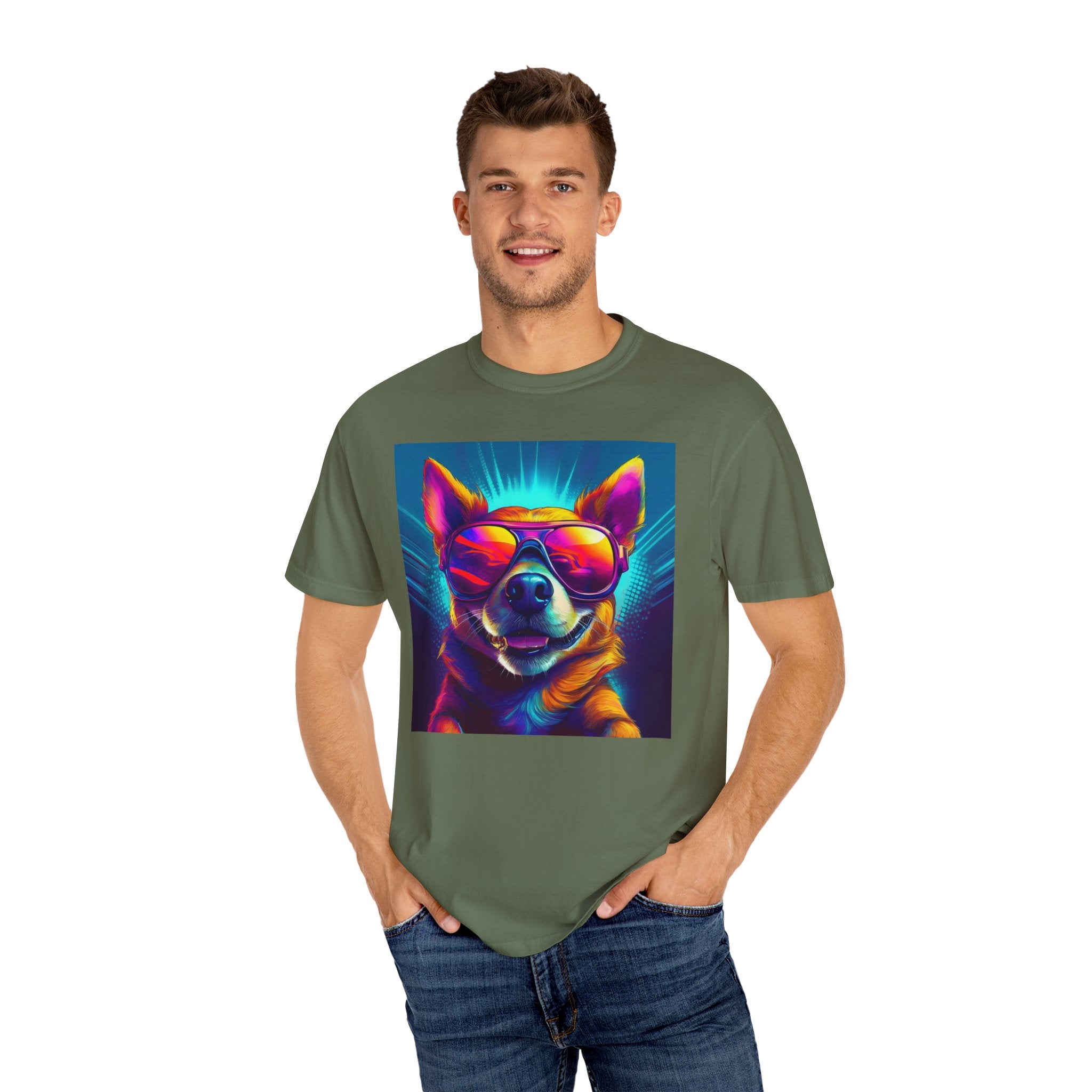 Chihuahua Cool Sunglasses Unisex Garment-Dyed T-shirt