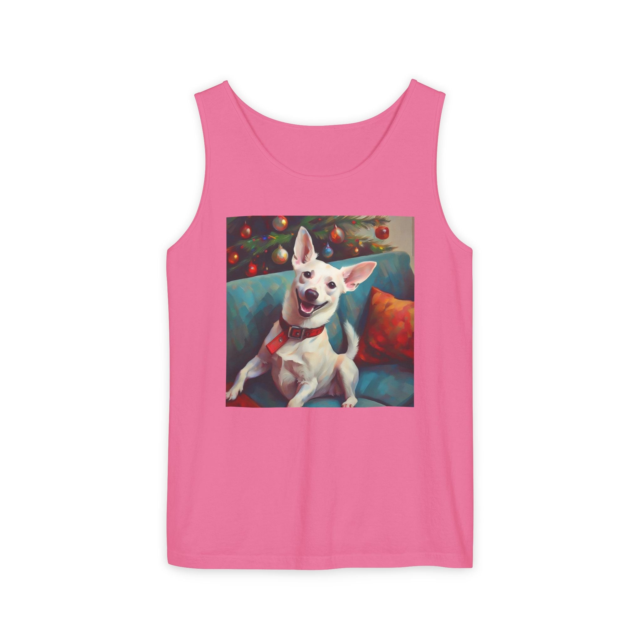 White Corgi Holiday II Unisex Tank Top