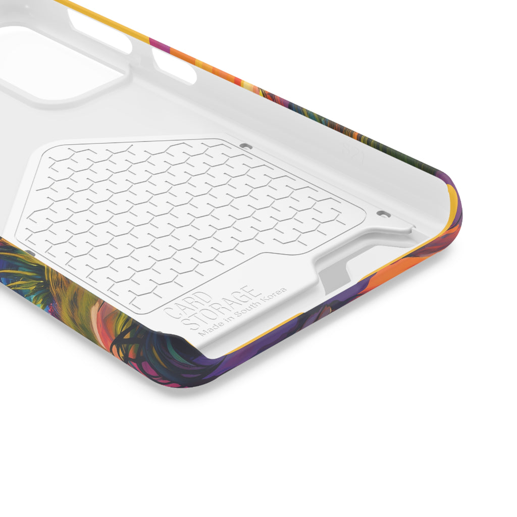 Yellow Lab Sunset Beach Phone Case with Card Holder