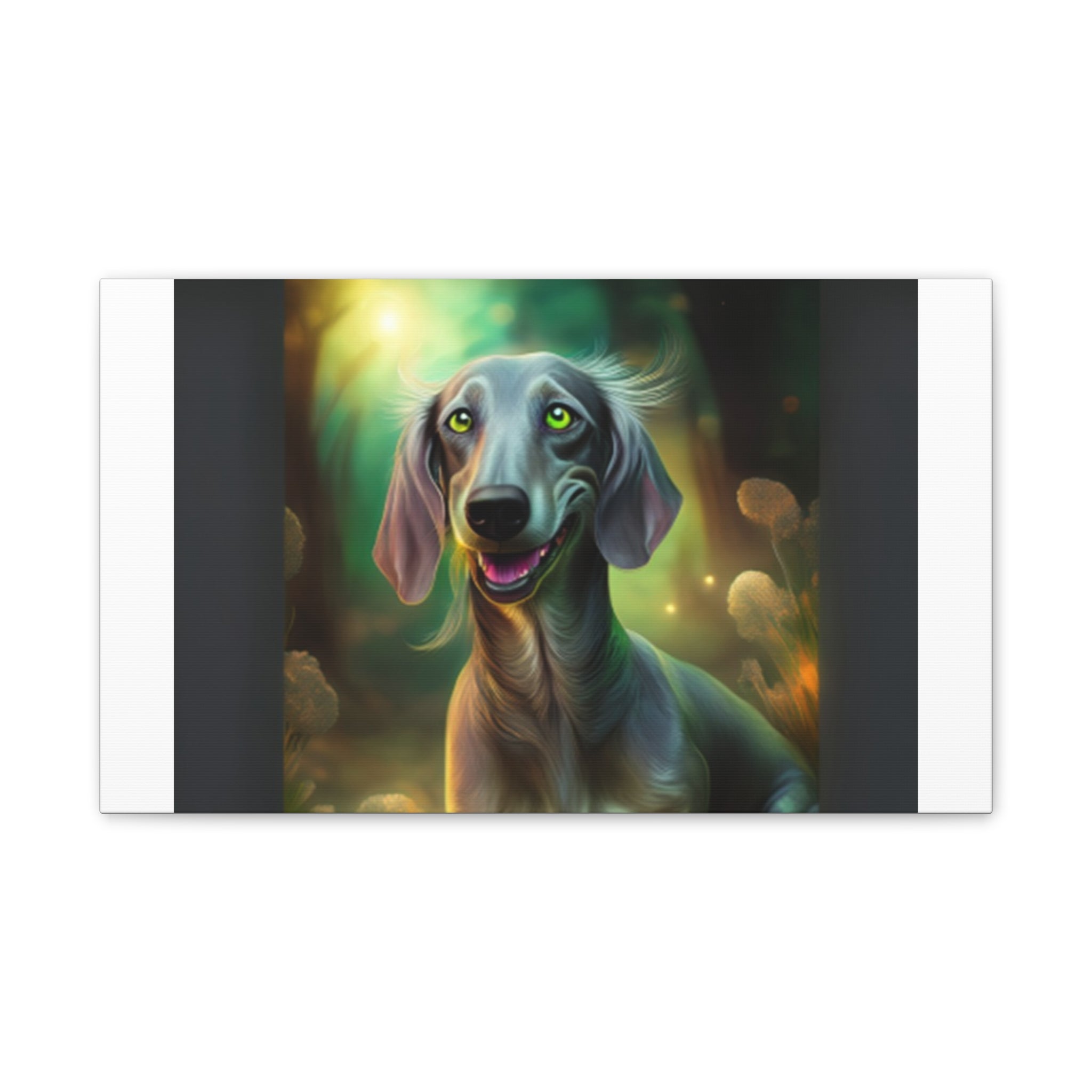 Silver Grey Dachshund Canvas Stretched, 0.75"
