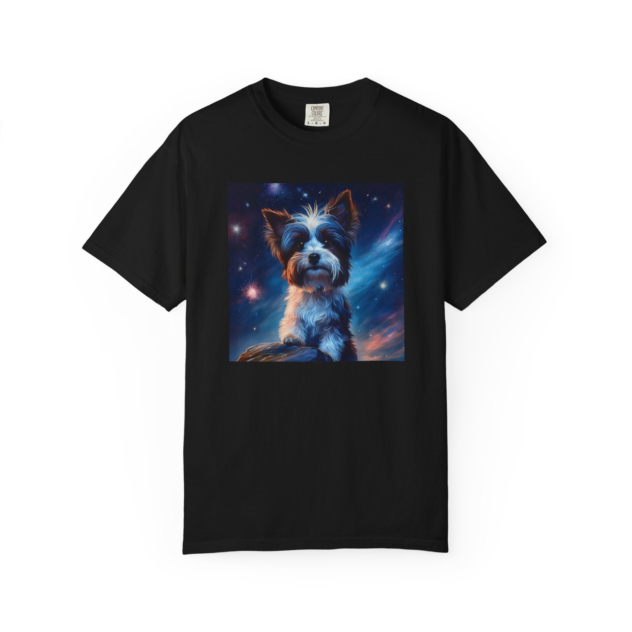 Biewer Terrier Stary Night Unisex Garment-Dyed T-shirt