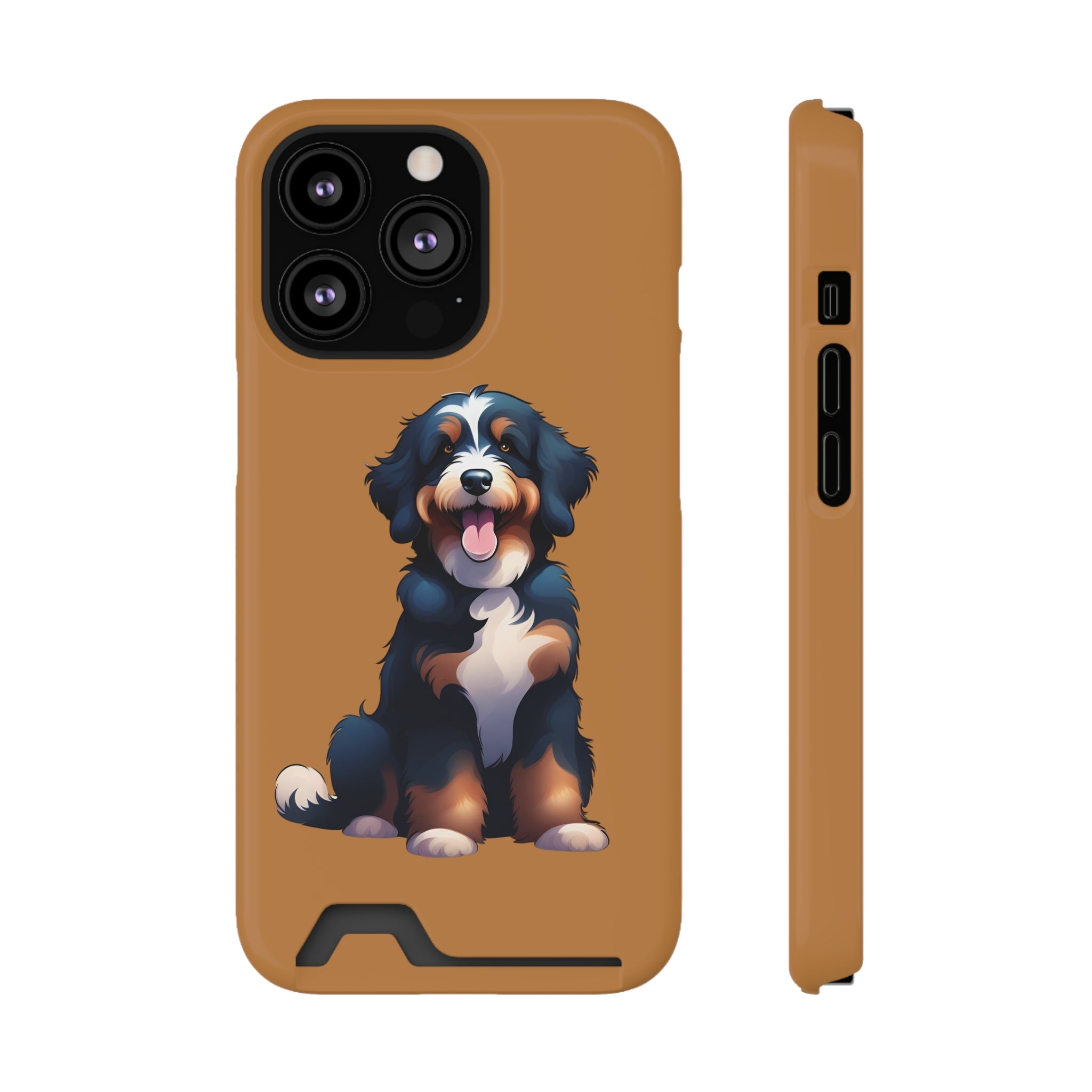 Bernie doodle Phone Case with Card Holder