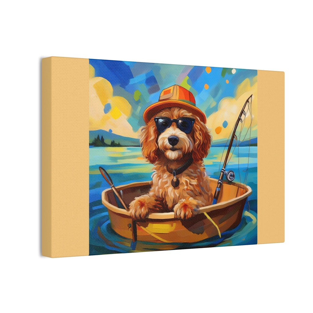 Doodle Fishing Canvas Painting