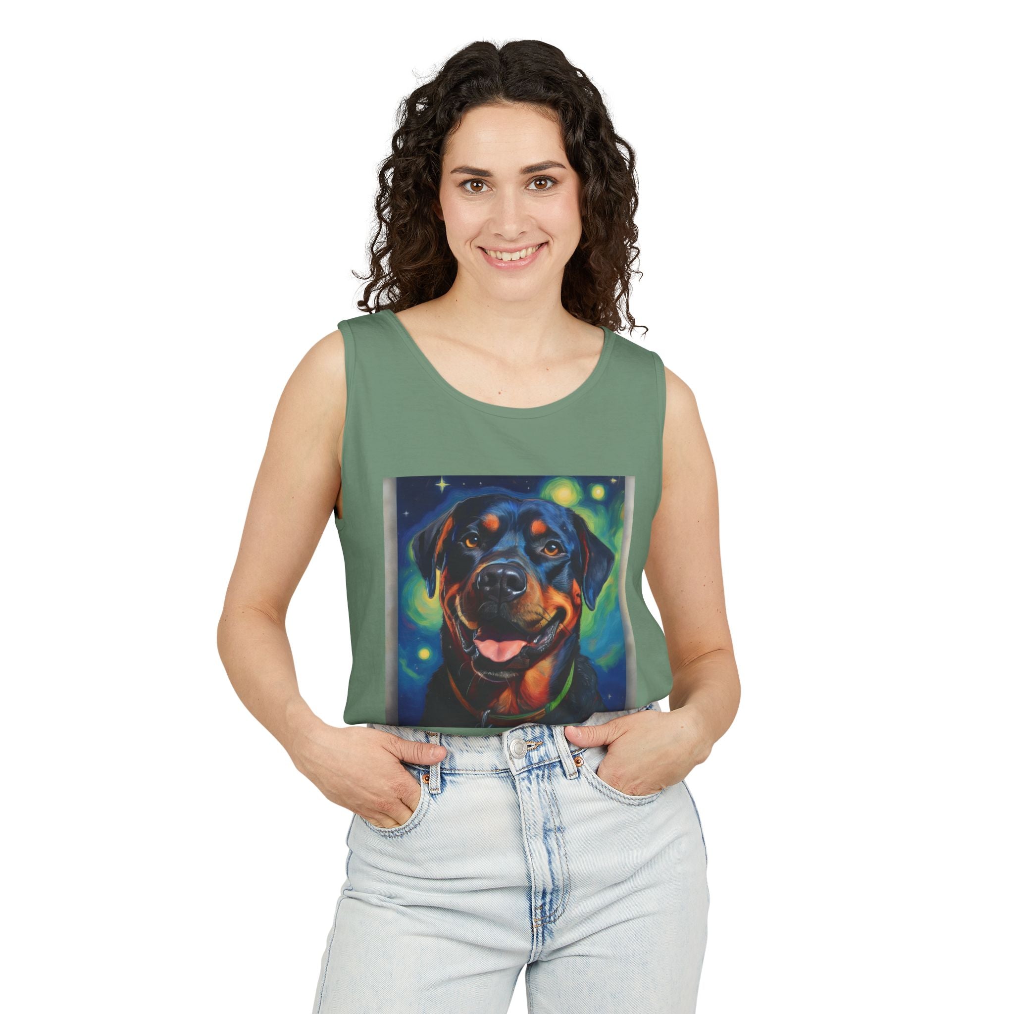 Rottweiler Stary Night Unisex Tank Top