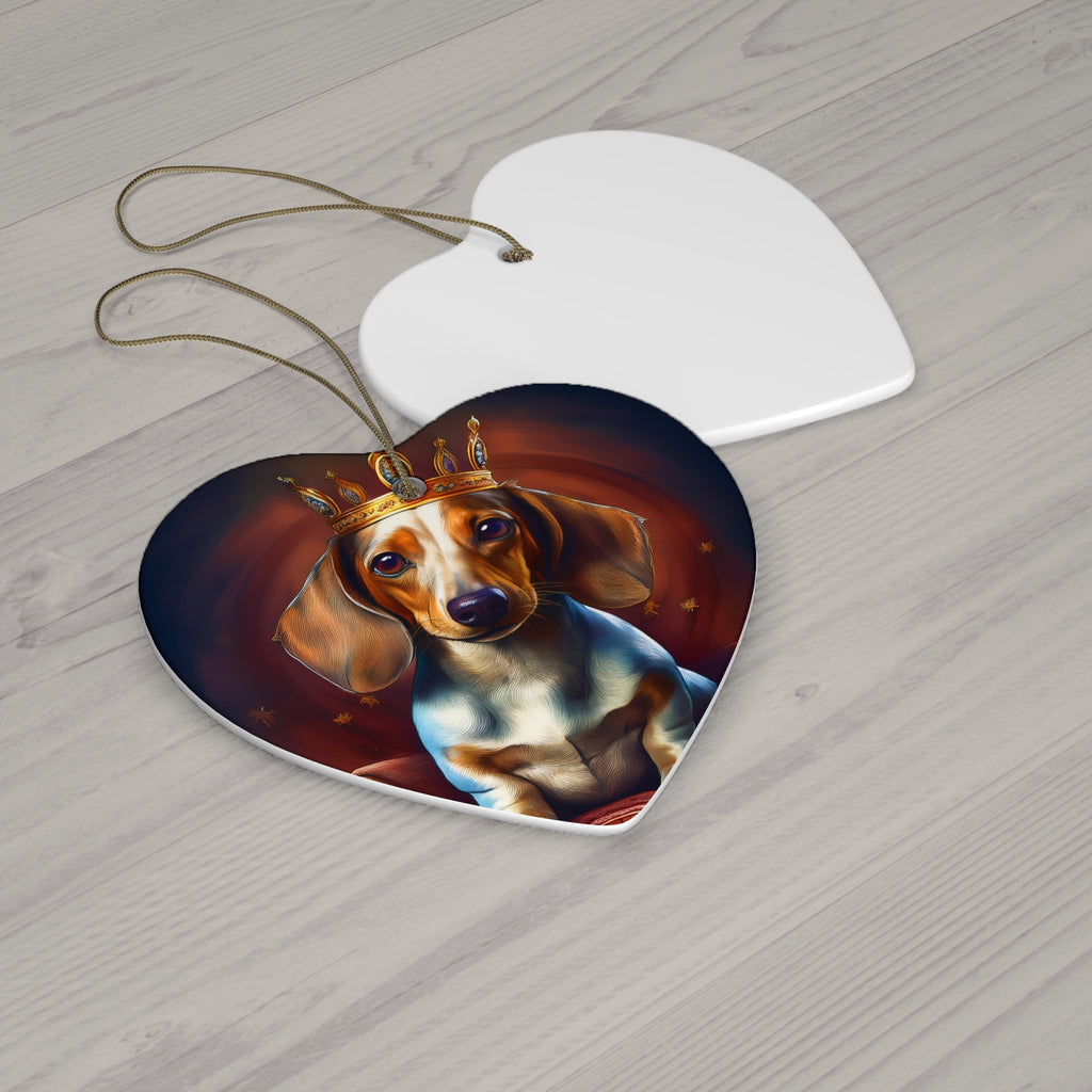 Dachshund Royal Ceramic Ornament