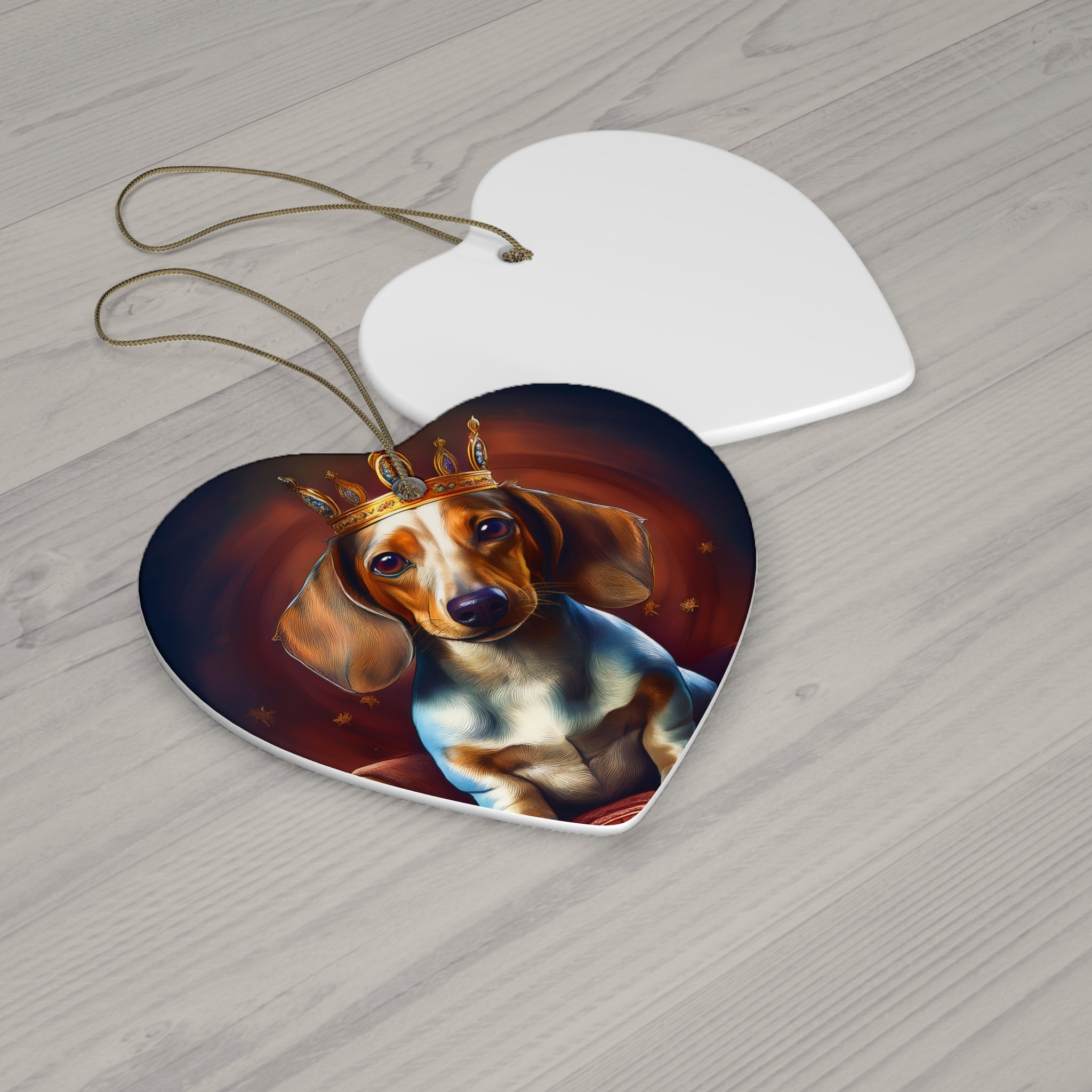 Dachshund Royal Ceramic Ornament