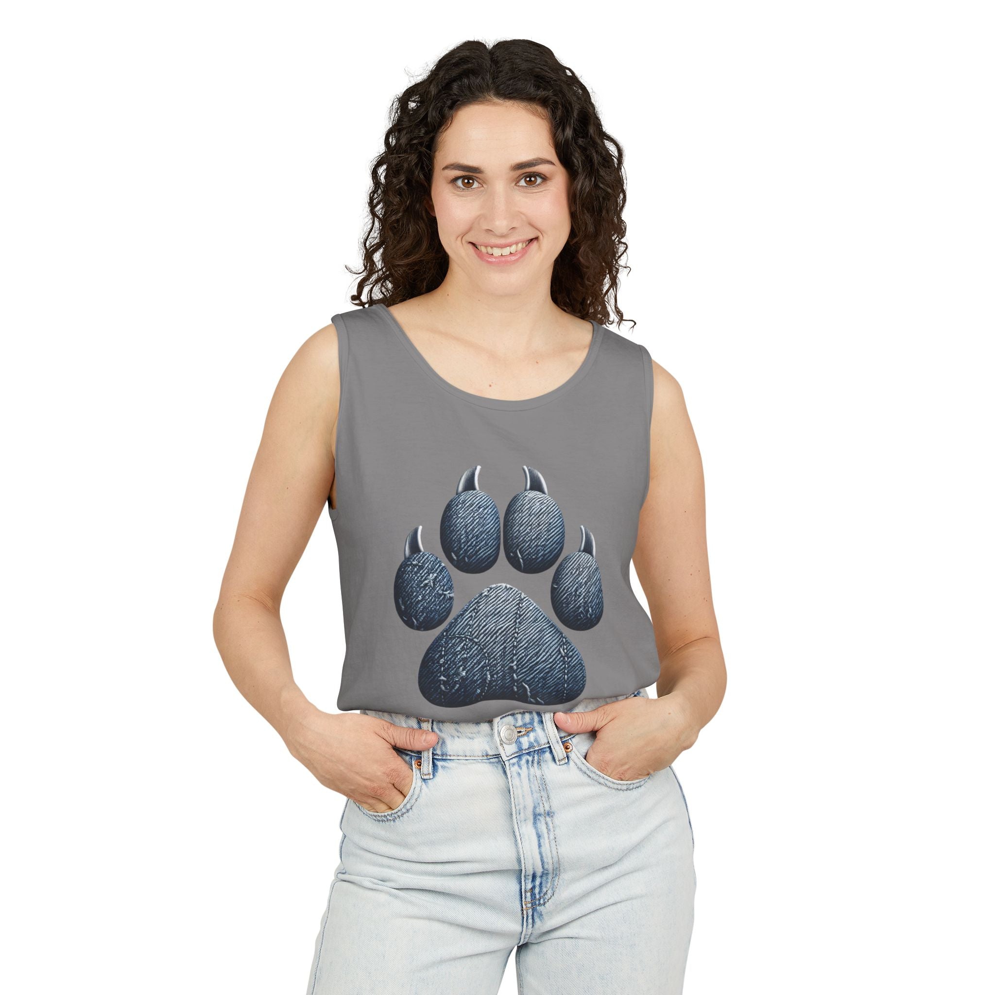 Denim Paw Unisex Tank Top