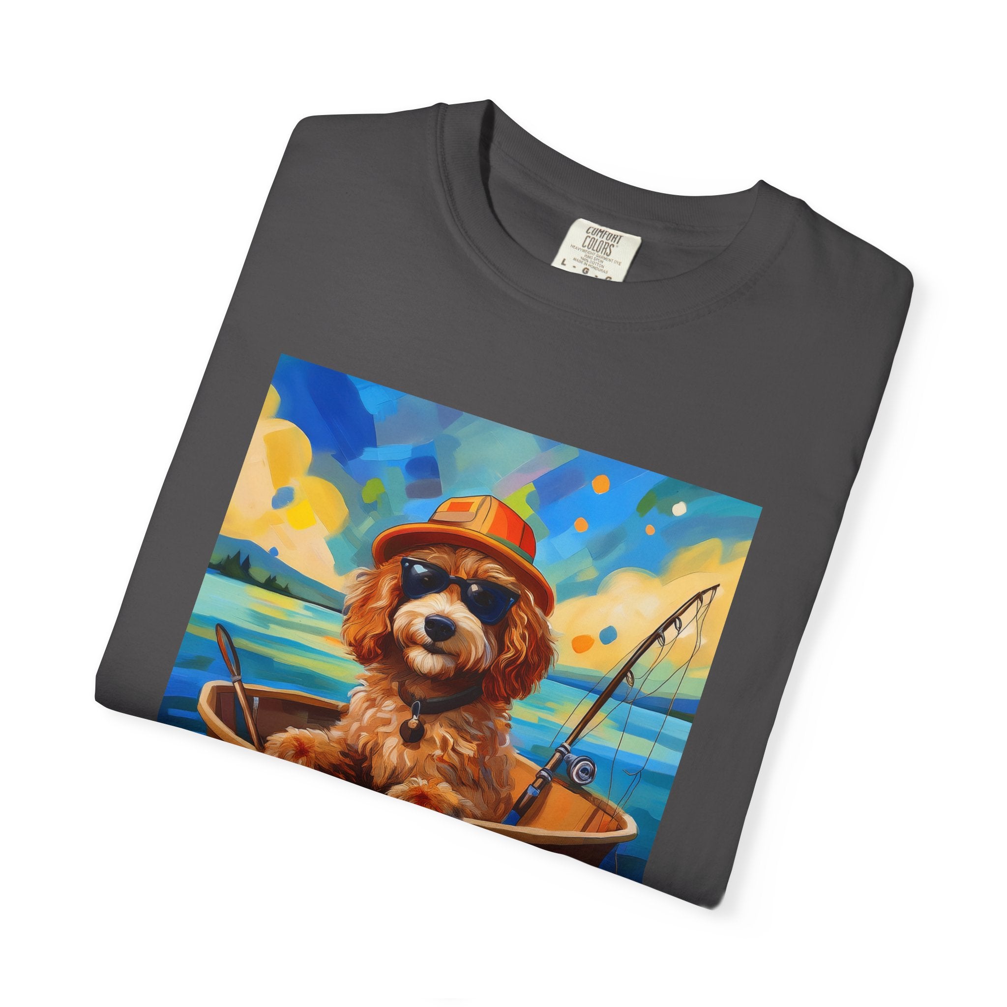 Doodle Fishing Unisex Garment-Dyed T-shirt