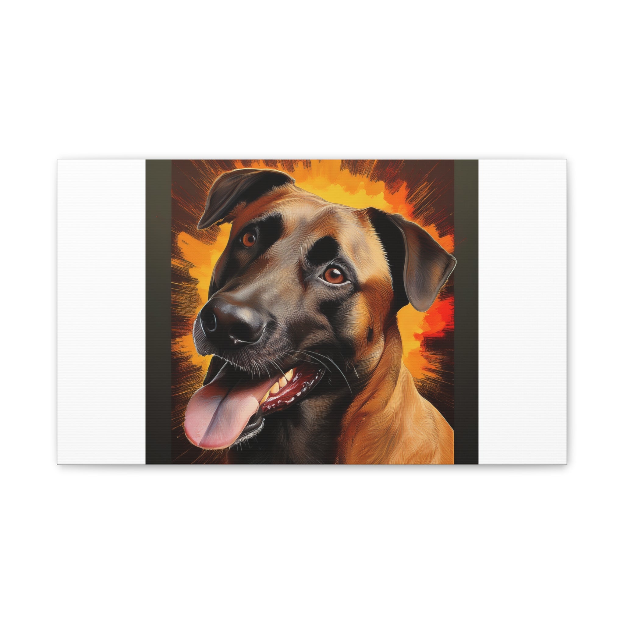 Belgian Malinois Shepherd Canvas Stretched, 0.75"