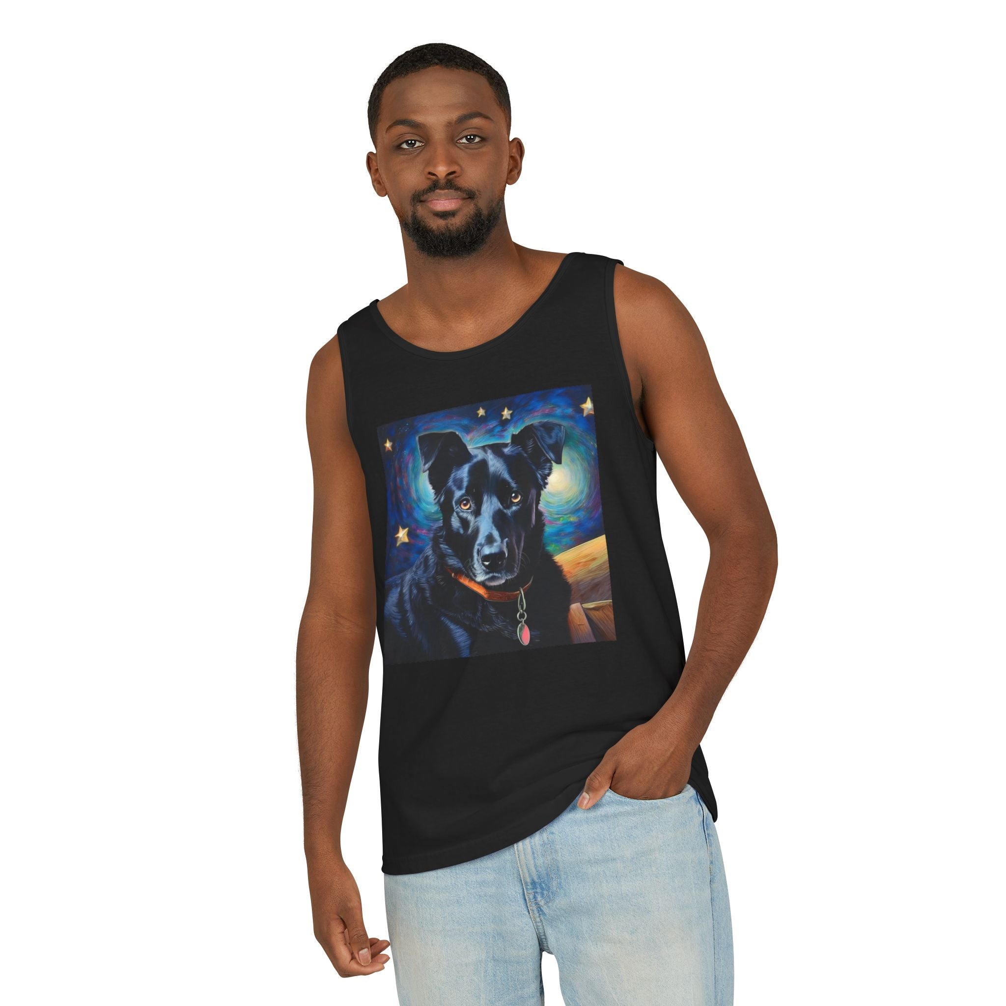 Black Shepherd Lab Stary Night Unisex Tank Top