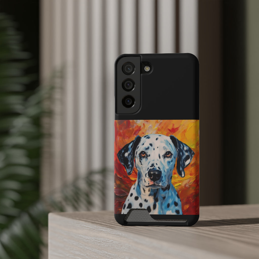 Dalmation Phone Case with Card Holder