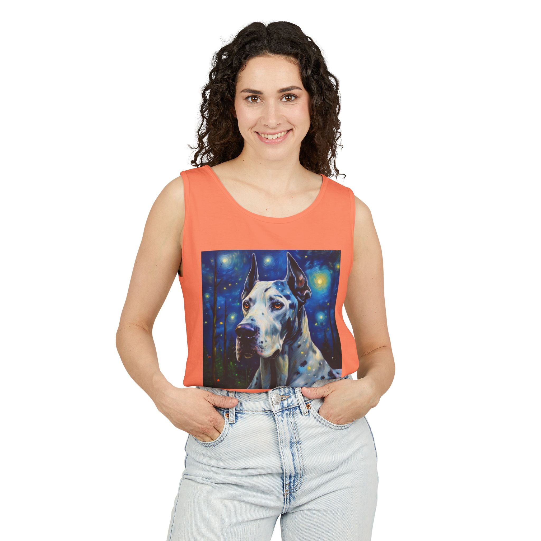 Great Dane Stary Night Unisex Tank Top