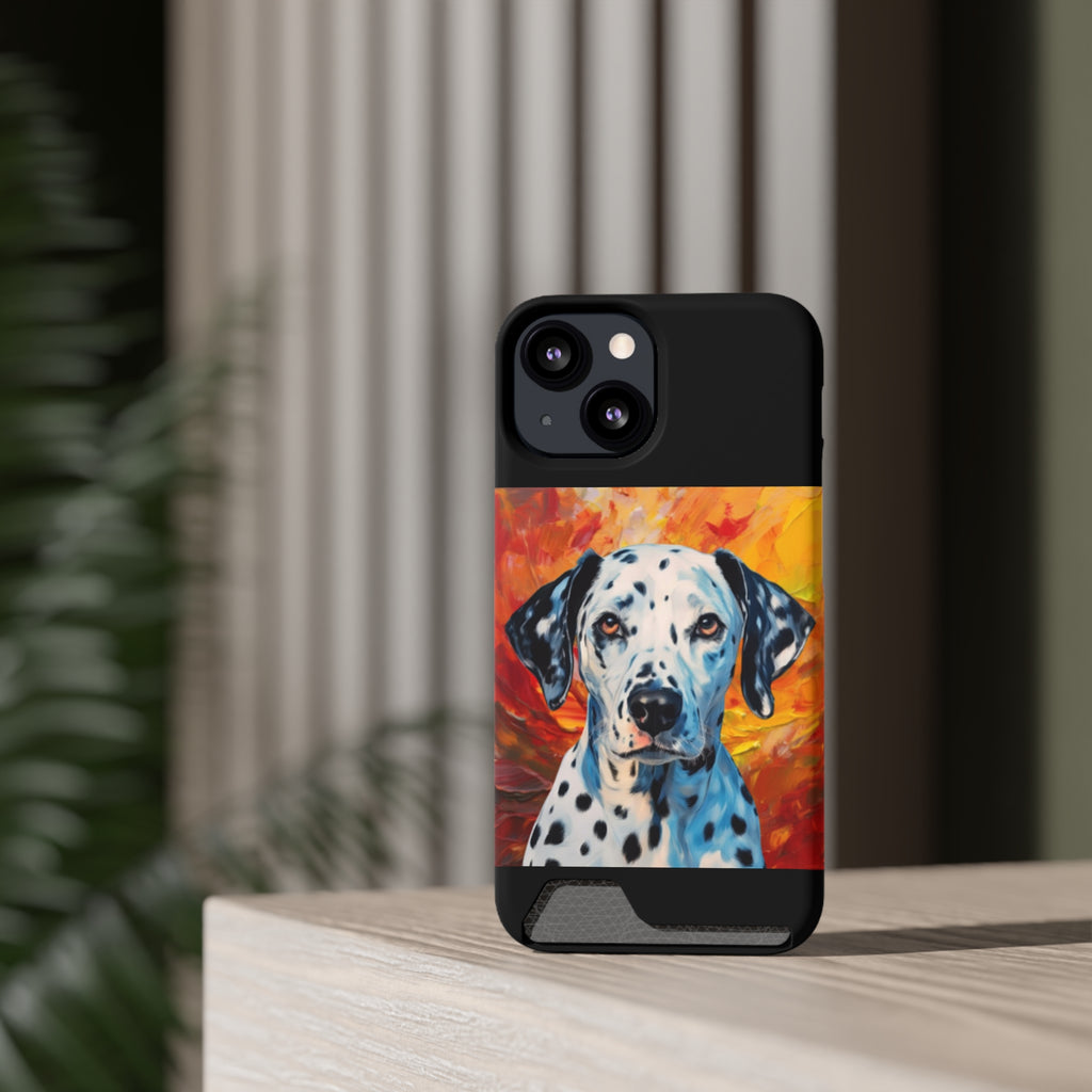 Dalmation Phone Case with Card Holder