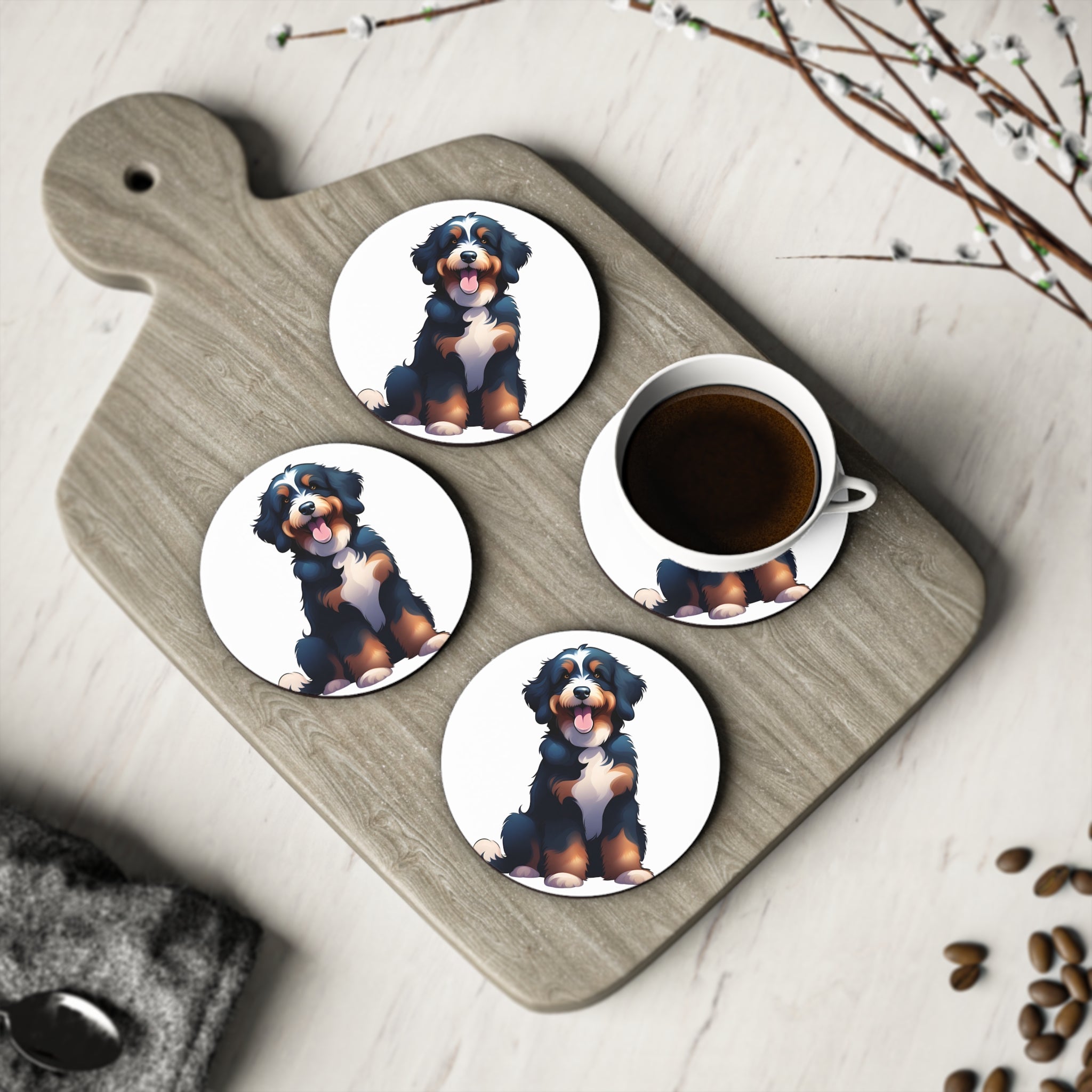 Bernedoodle Coasters