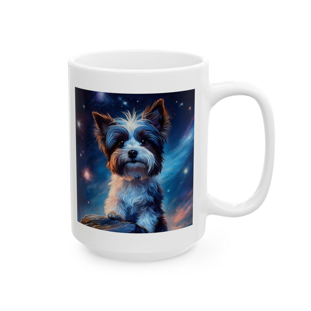 Biewer Terrier Stary Night Ceramic Mug, (11oz, 15oz)