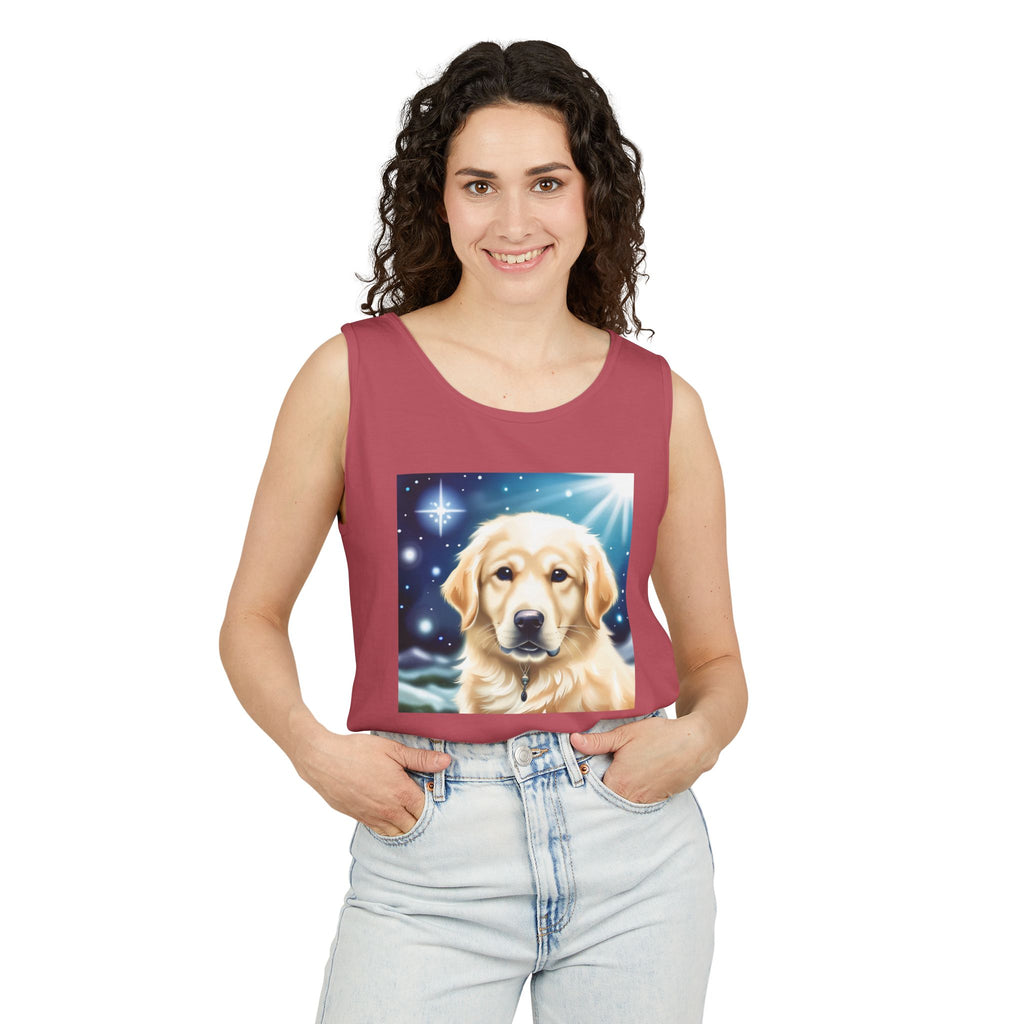 Golden Retriever Stary Night Unisex Tank Top