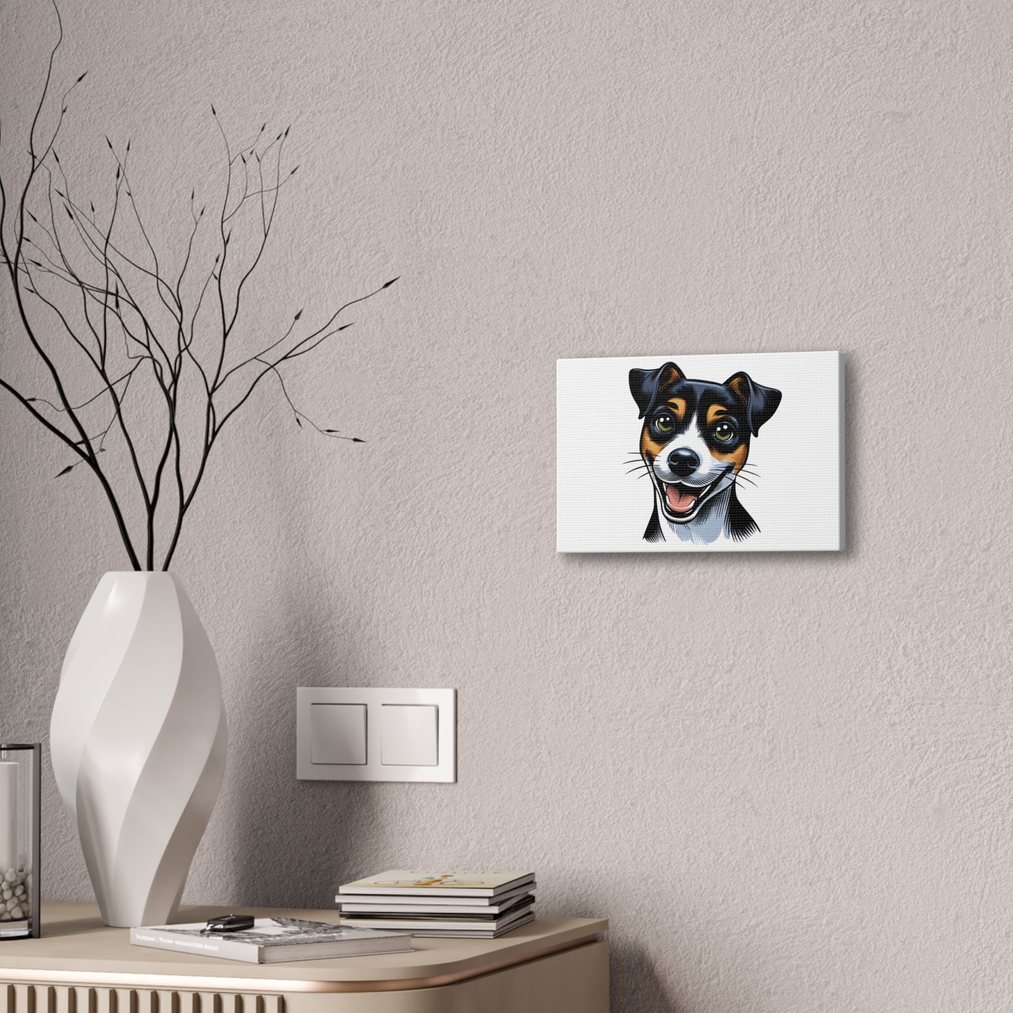Jack Russel Canvas Stretched, 0.75"