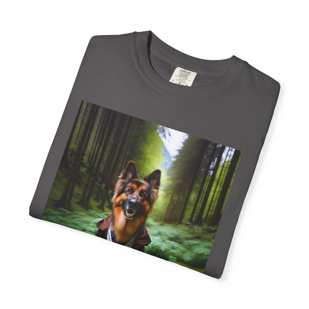 German Shepherd Forest Knight Unisex Garment-Dyed T-shirt