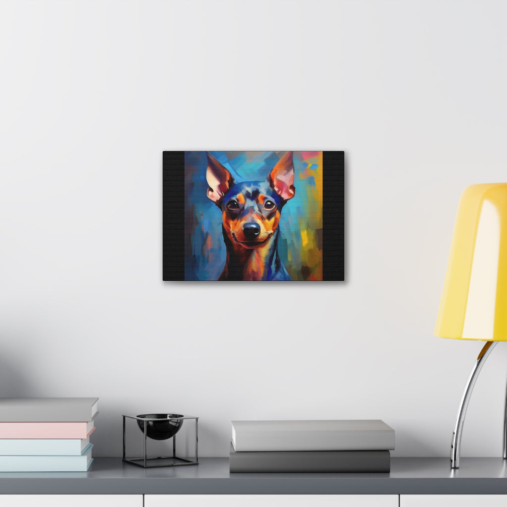 Miniature Pinscher Canvas Stretched, 0.75"