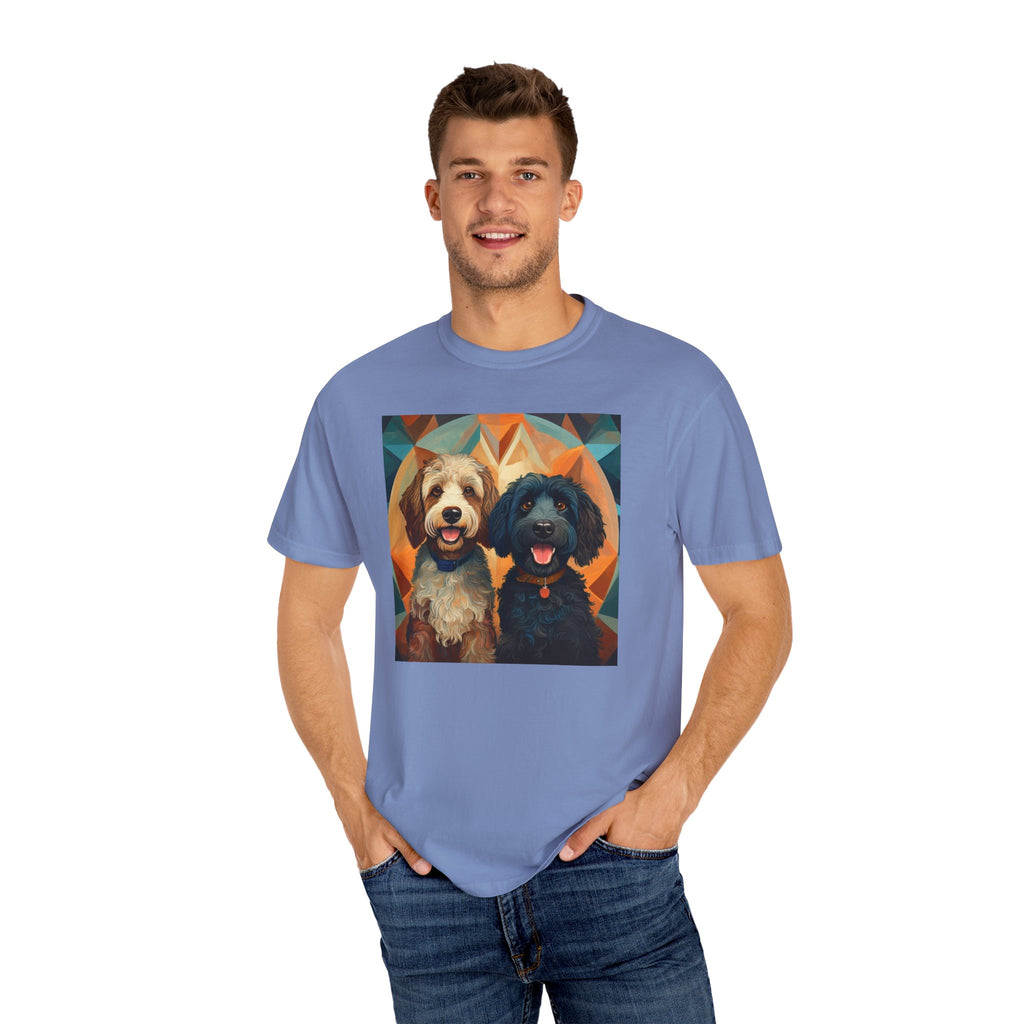 Doodles, Black & Tan Unisex Garment-Dyed T-shirt