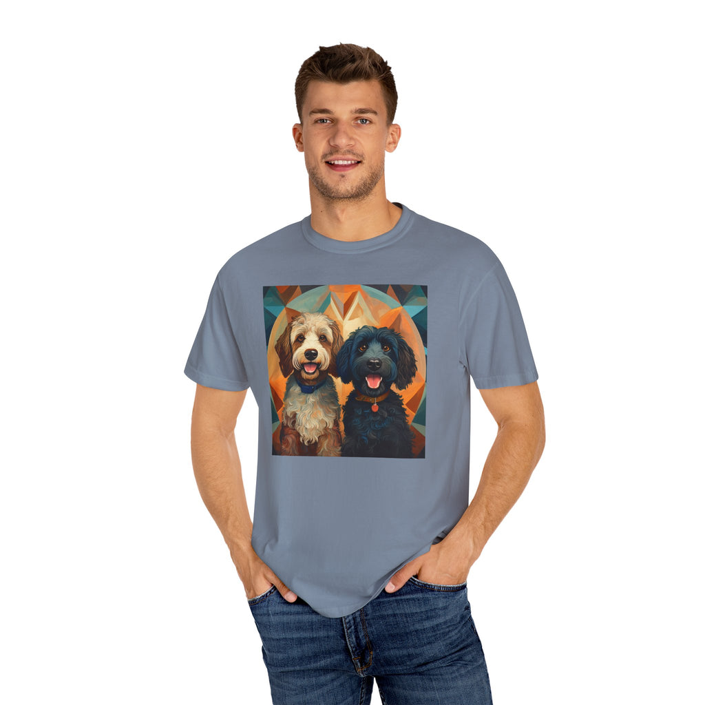 Doodles, Black & Tan Unisex Garment-Dyed T-shirt