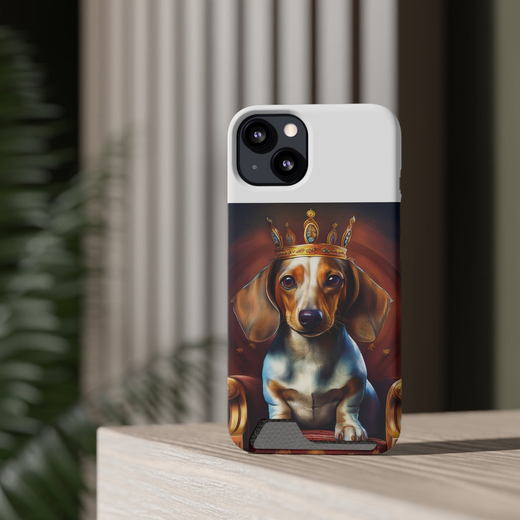 Dachshund Royal Phone Case with Card Holder