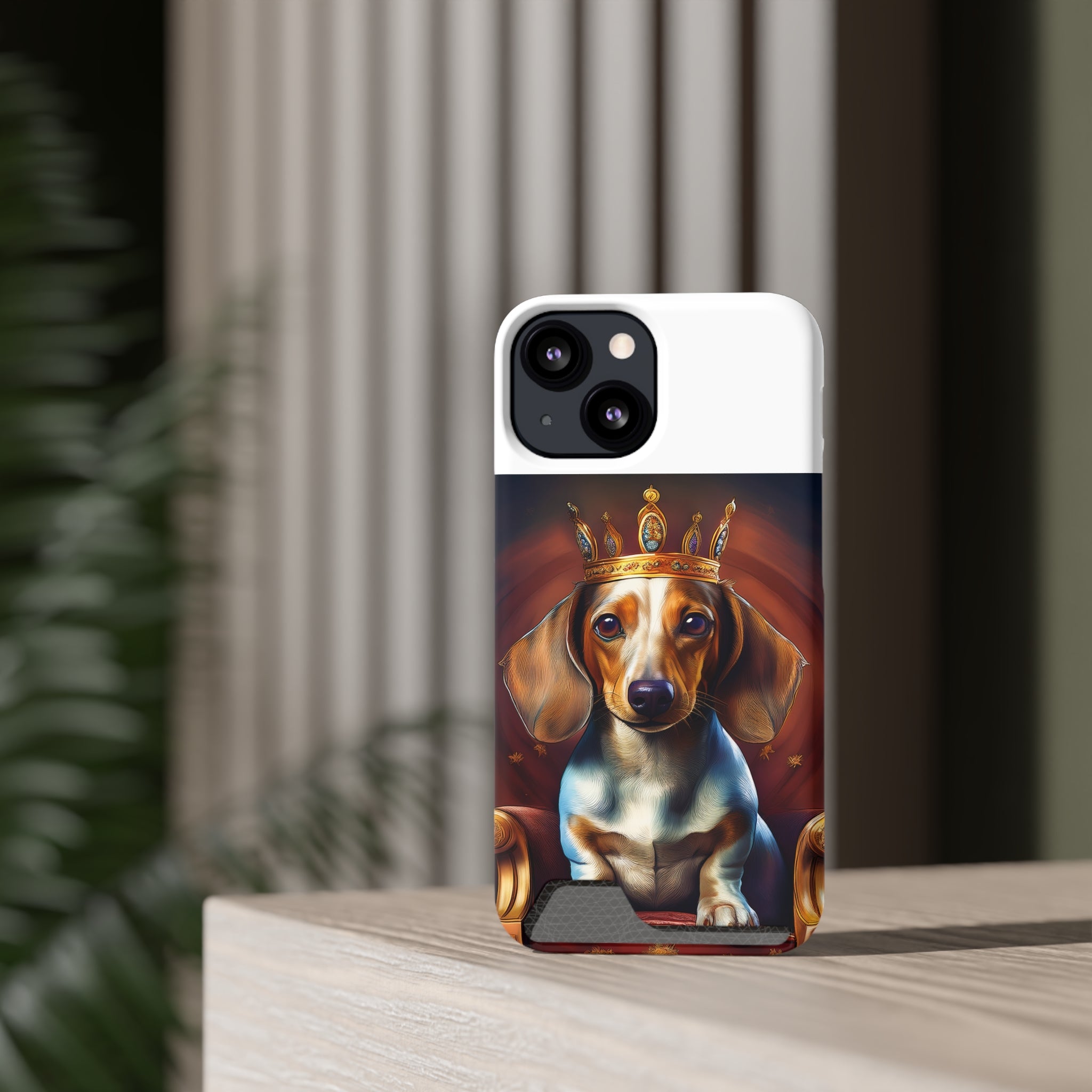 Dachshund Royal Phone Case with Card Holder