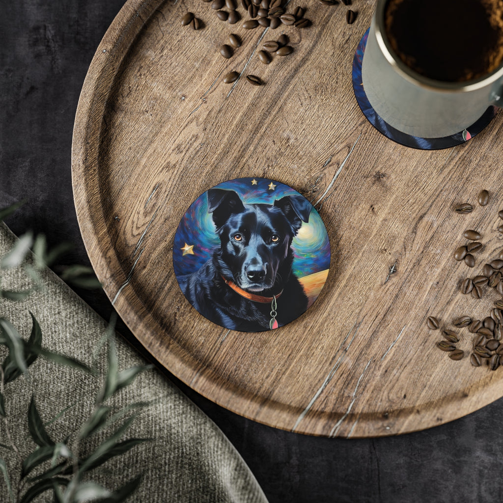 Black Shepherd Lab Stary Night Coasters