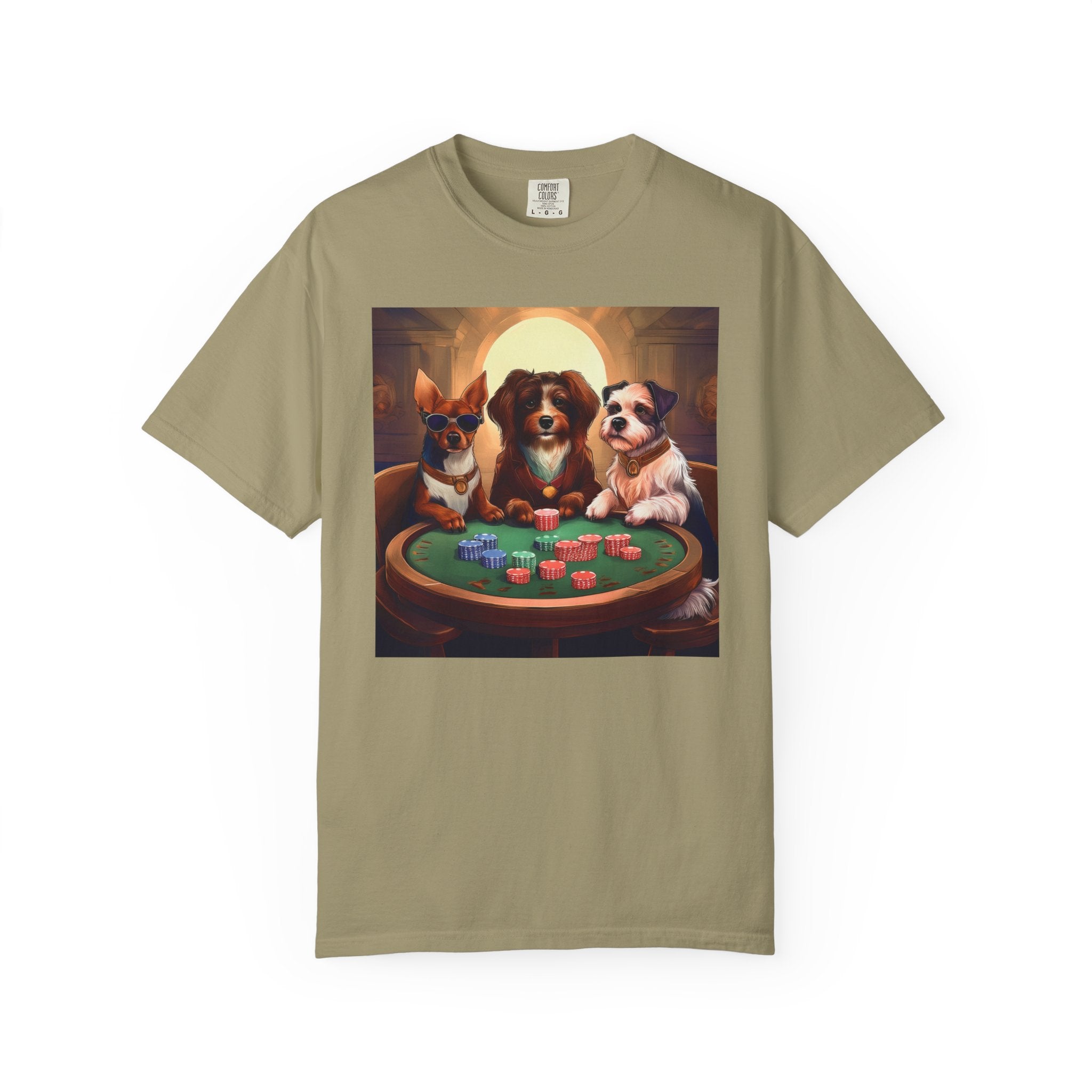 Puppy Poker Unisex Garment-Dyed T-shirt