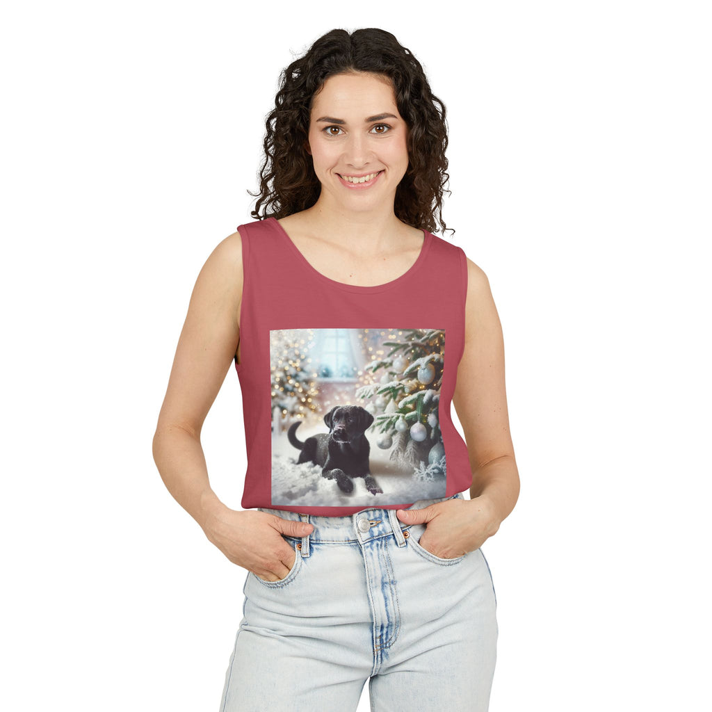 Black Lab Puppy Holiday Unisex Tank Top