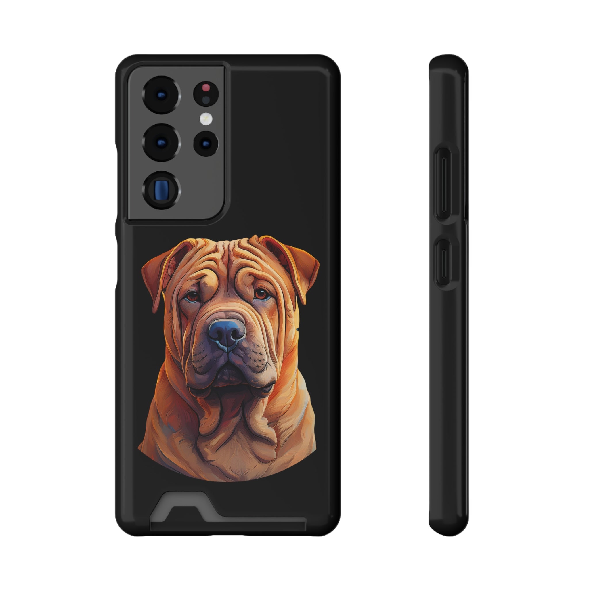 Shar Pei Phone Case with Card Holder