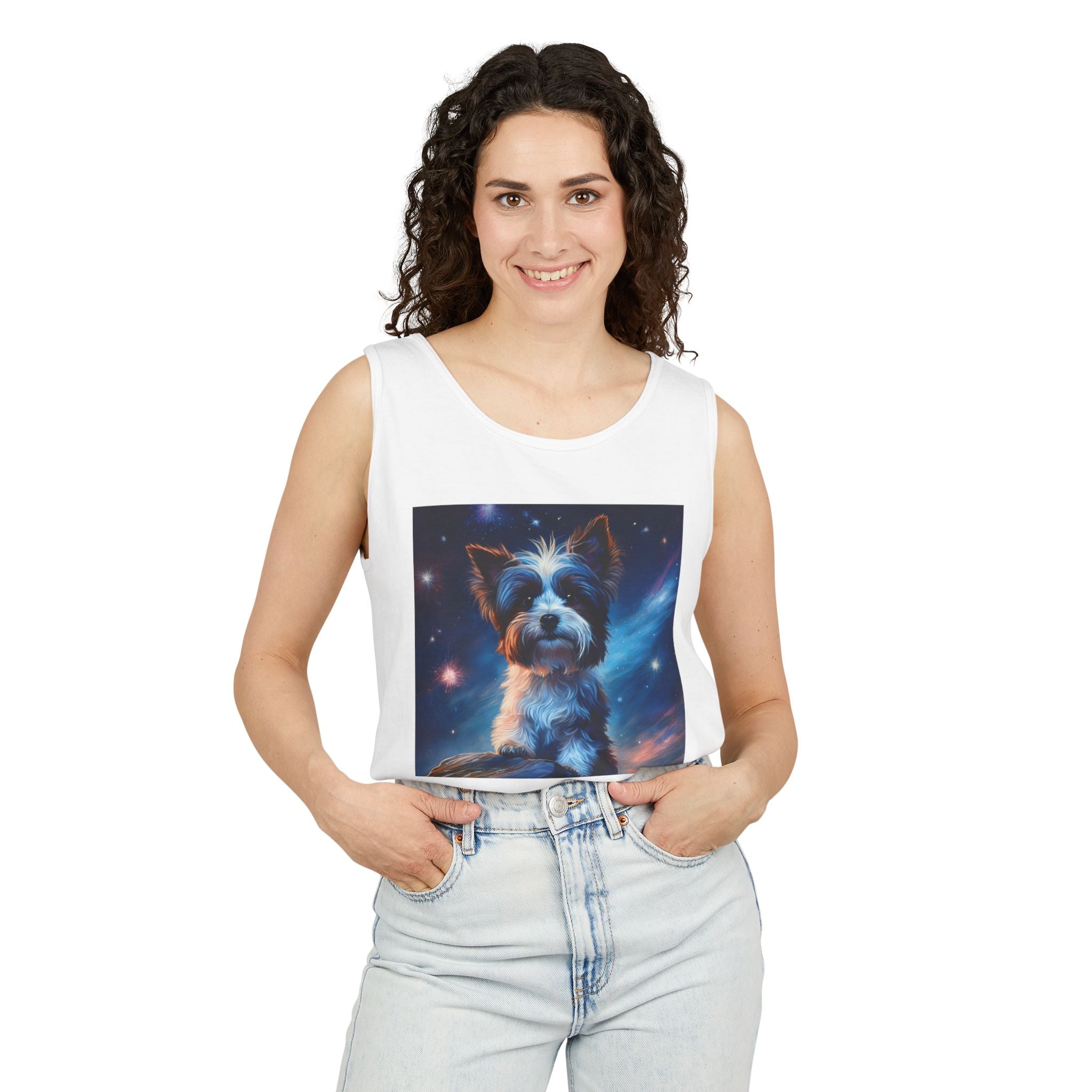 Biewer Terrier Stary Night Unisex Tank Top