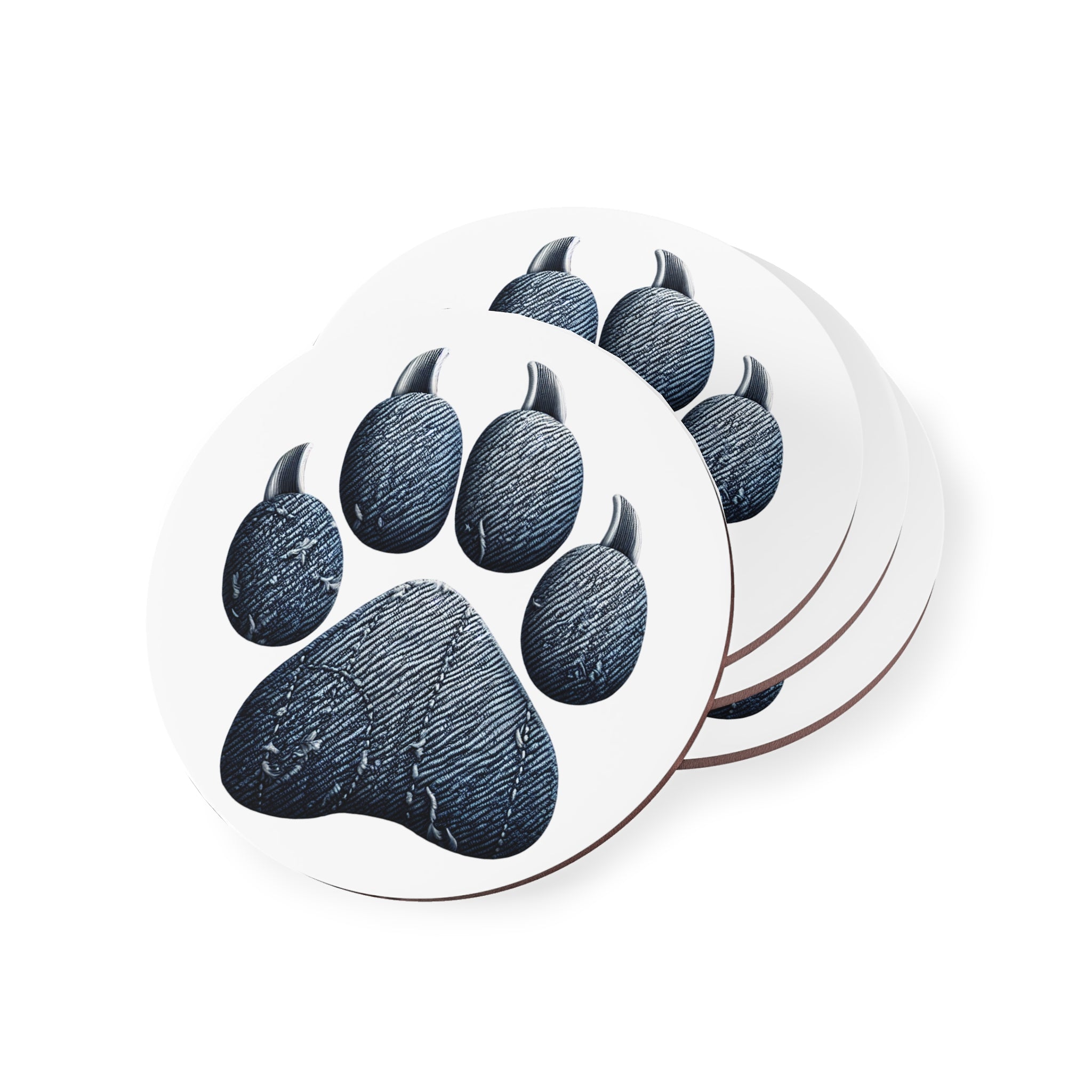 Denim Paw Coasters