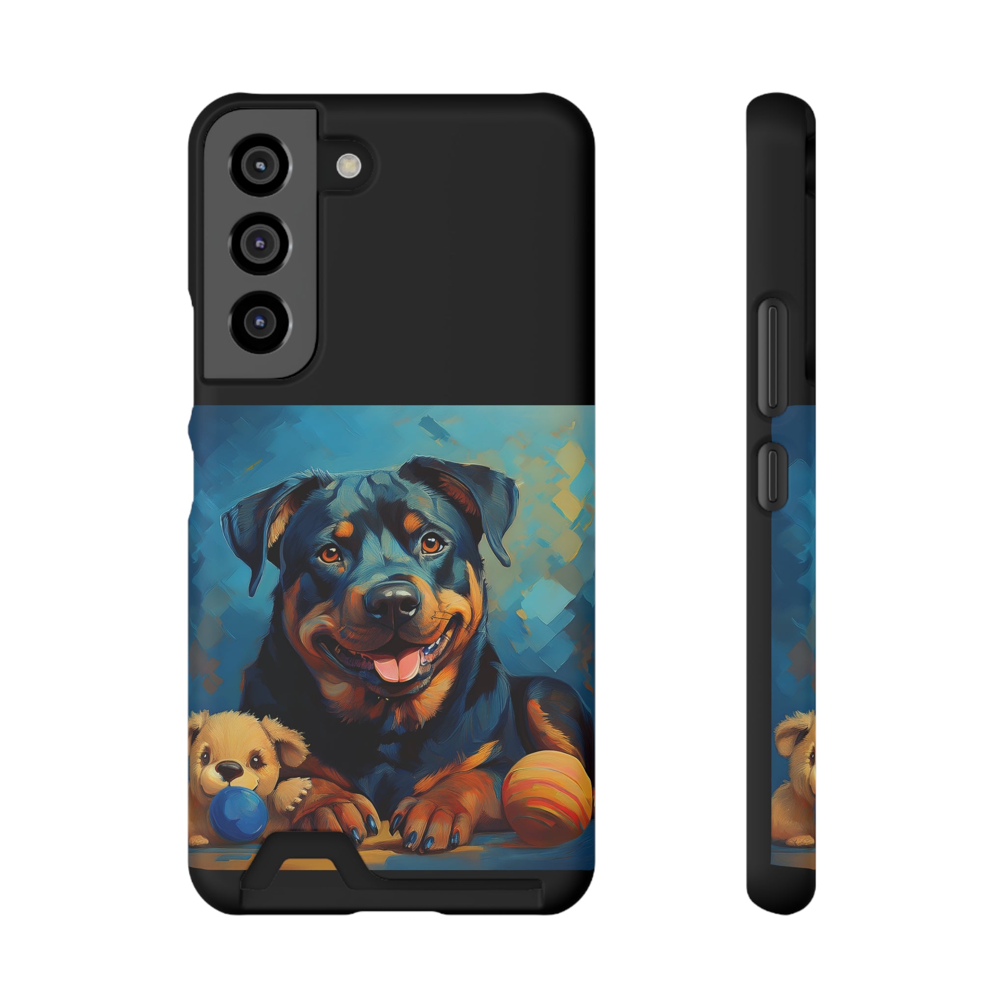 Rottweiler Phone Case with Card Holder