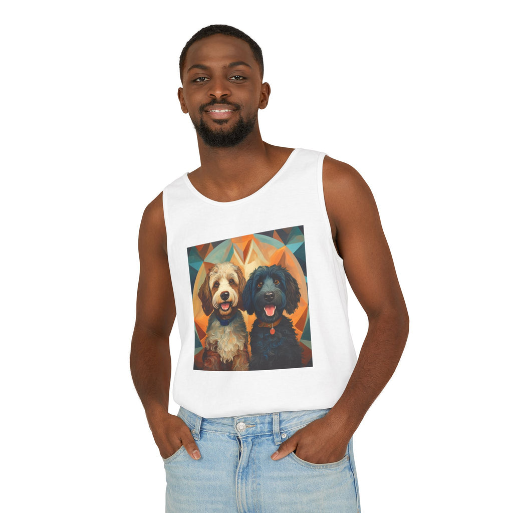 Doodles, Black & Tan Tank Top